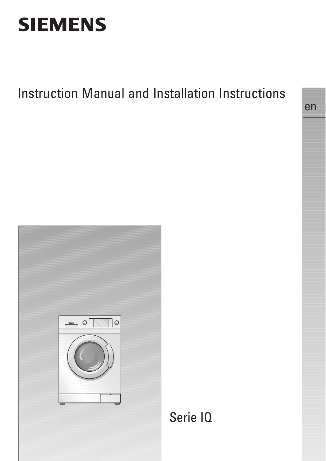 Siemens WIQ163H Operating Instructions