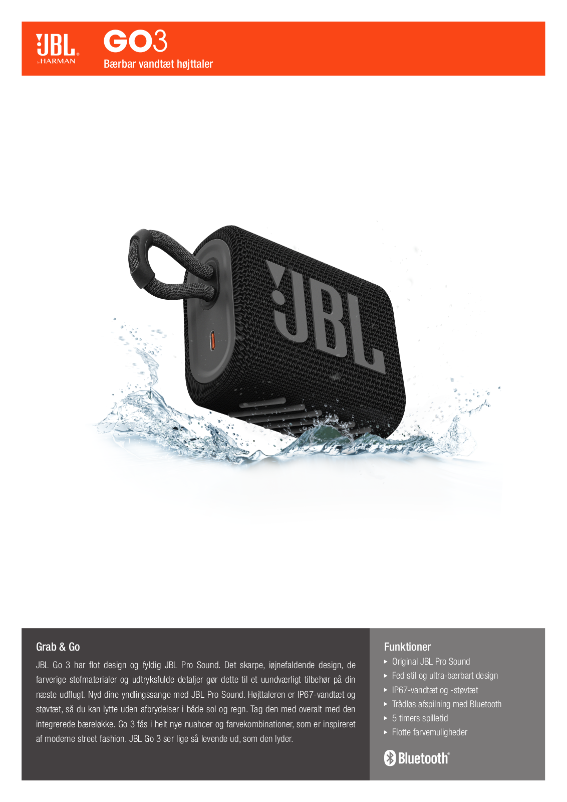 JBL Go 3 Datasheet