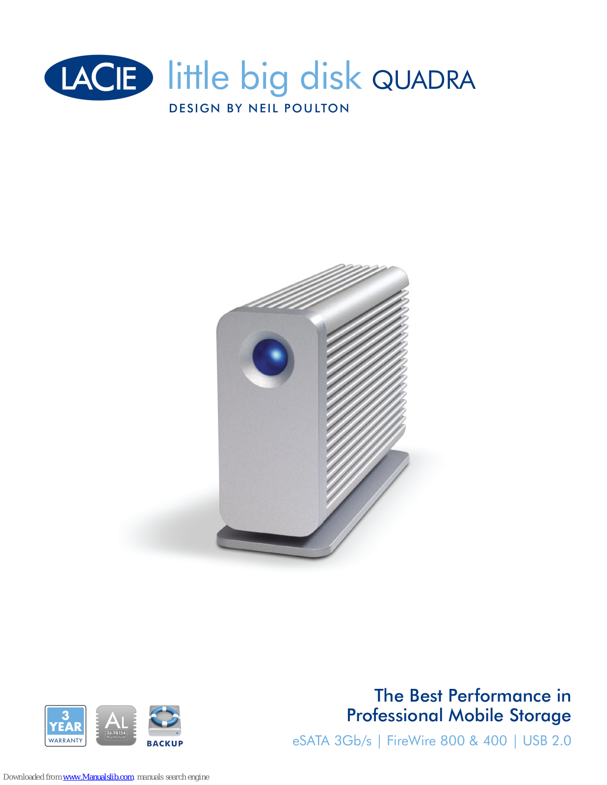LaCie little big disk QUADRA 301514, little big disk QUADRA 301398 Datasheet - ManualMachine.com