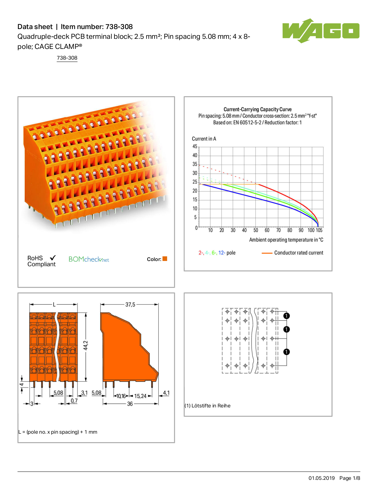 Wago 738-308 Data Sheet