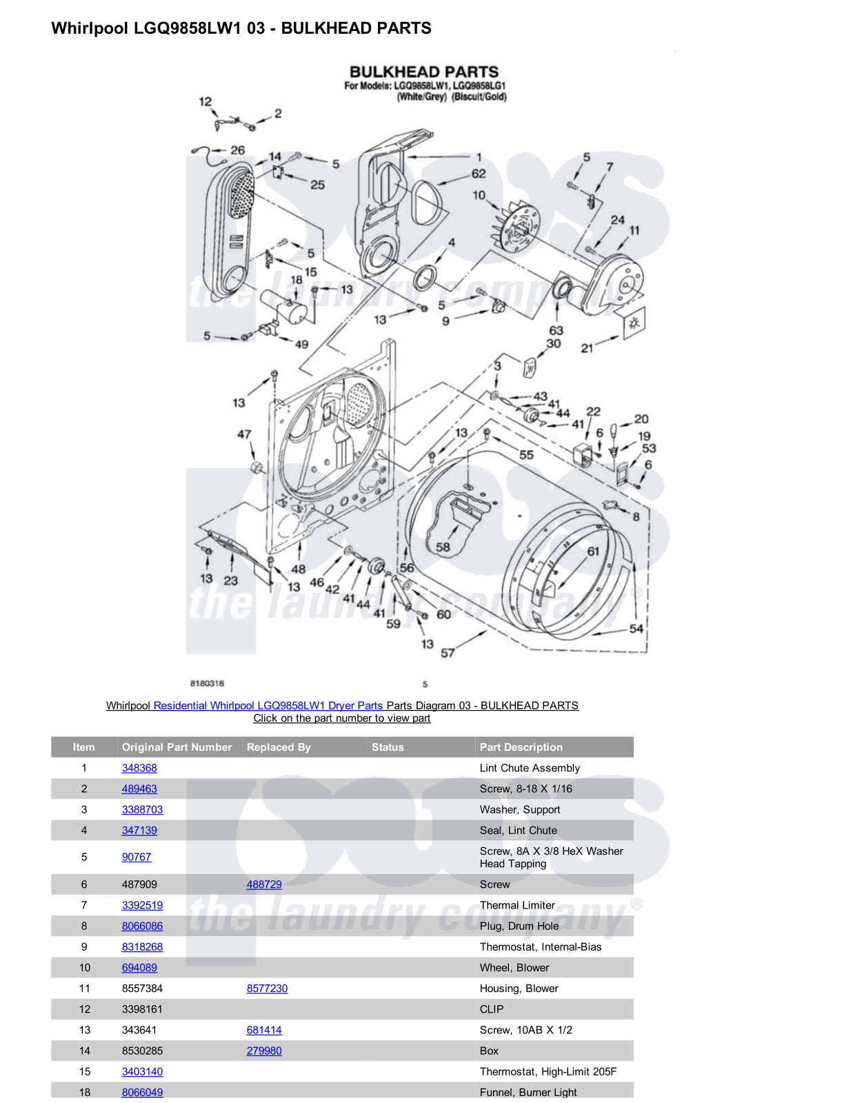 Whirlpool LGQ9858LW1 Parts Diagram