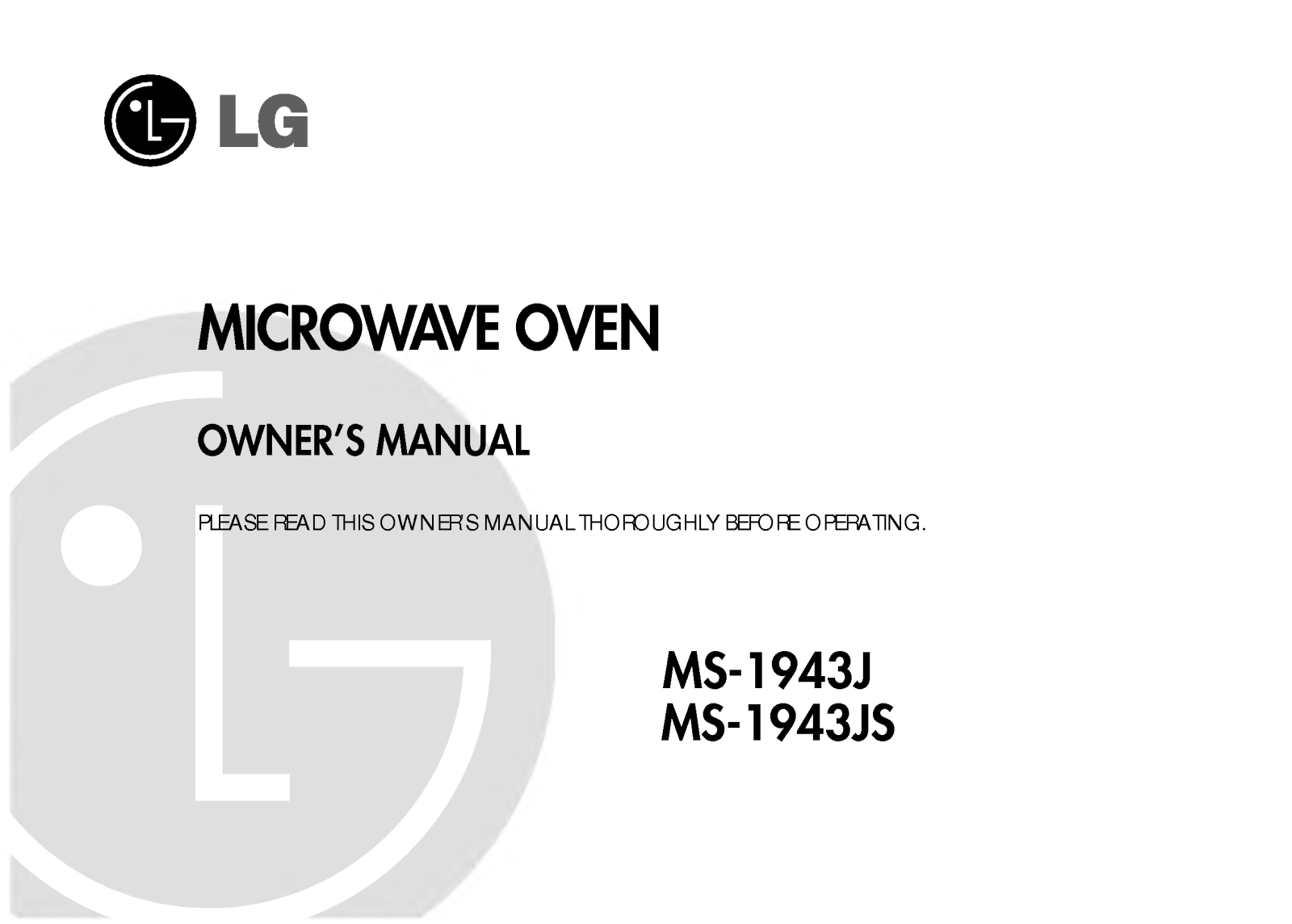 LG MS-1943JS User Manual