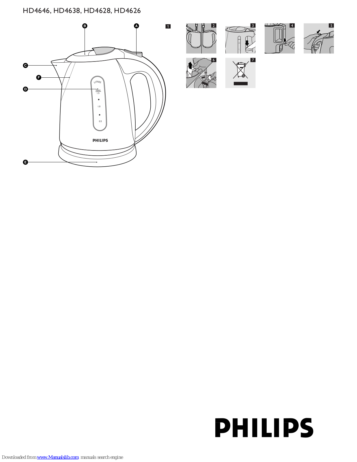 Philips HD4646, HD4628, HD4626, HD4638 User Manual