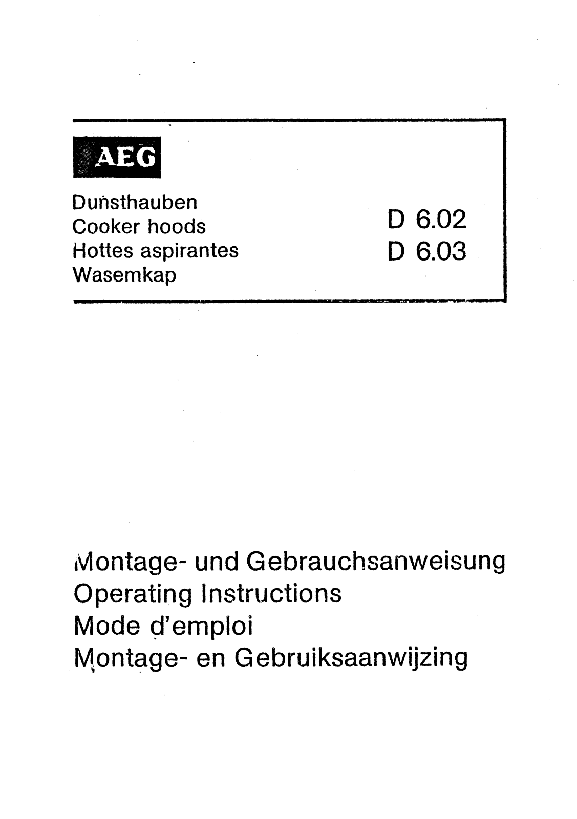 AEG D6.02 User Manual