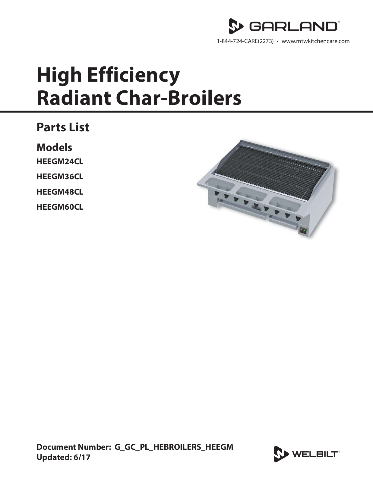 Garland HEEGM48CL PARTS LIST