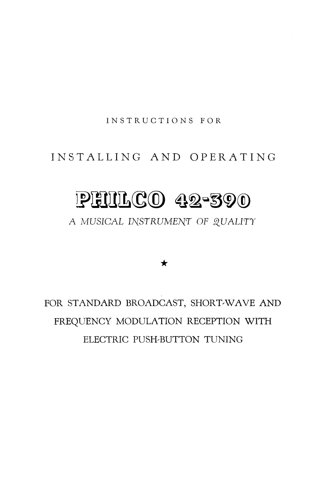 Philco 42 390 schematic - ManualMachine.com