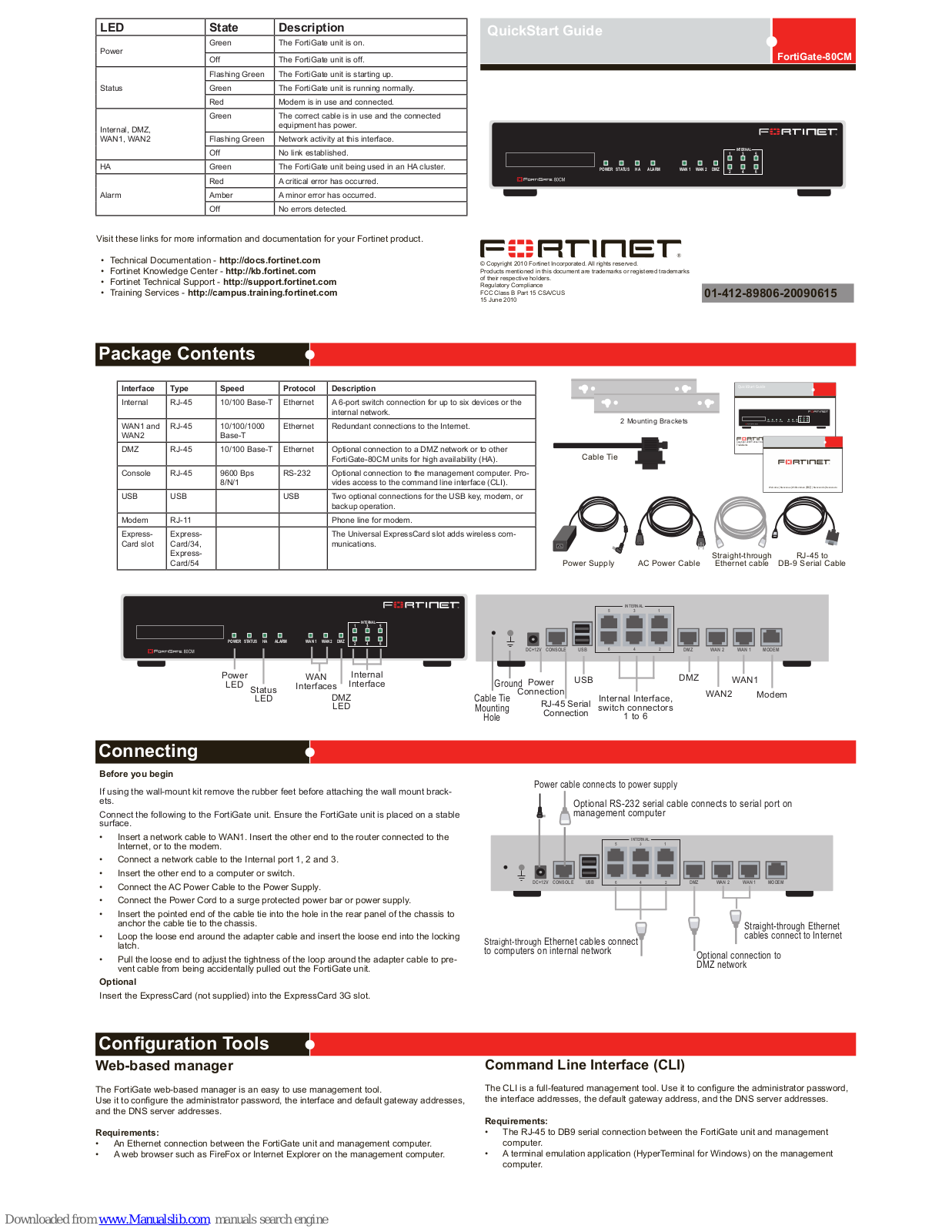 Fortinet FortiGate-80 CM, FortiGate-80C-LENC Quick Start Manual