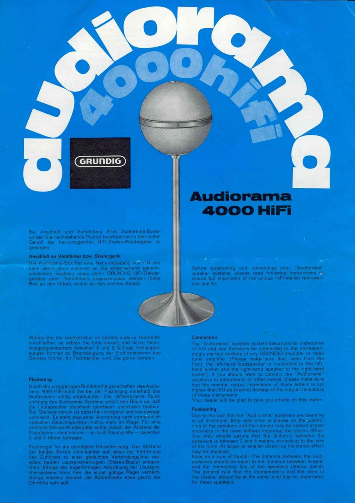 Grundig Audiorama-4000 Owners Manual