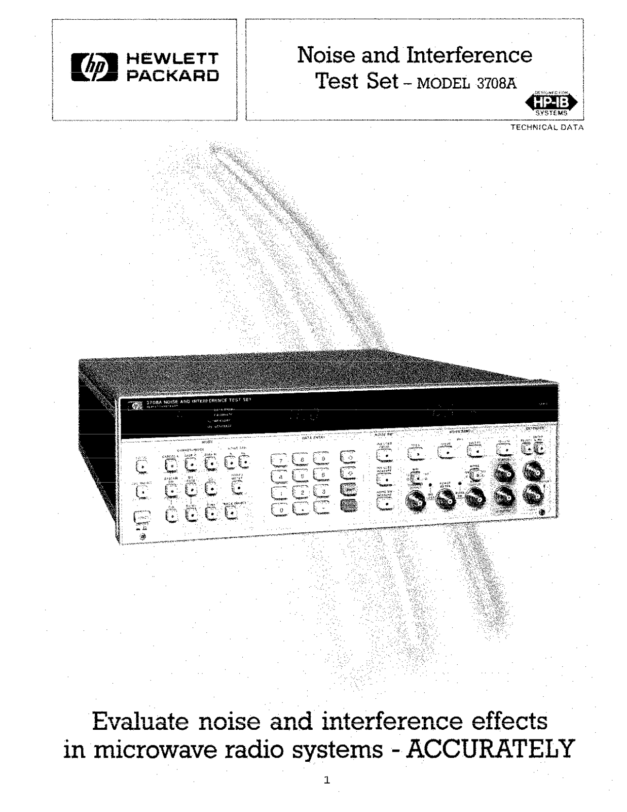 HP 3708A User Manual
