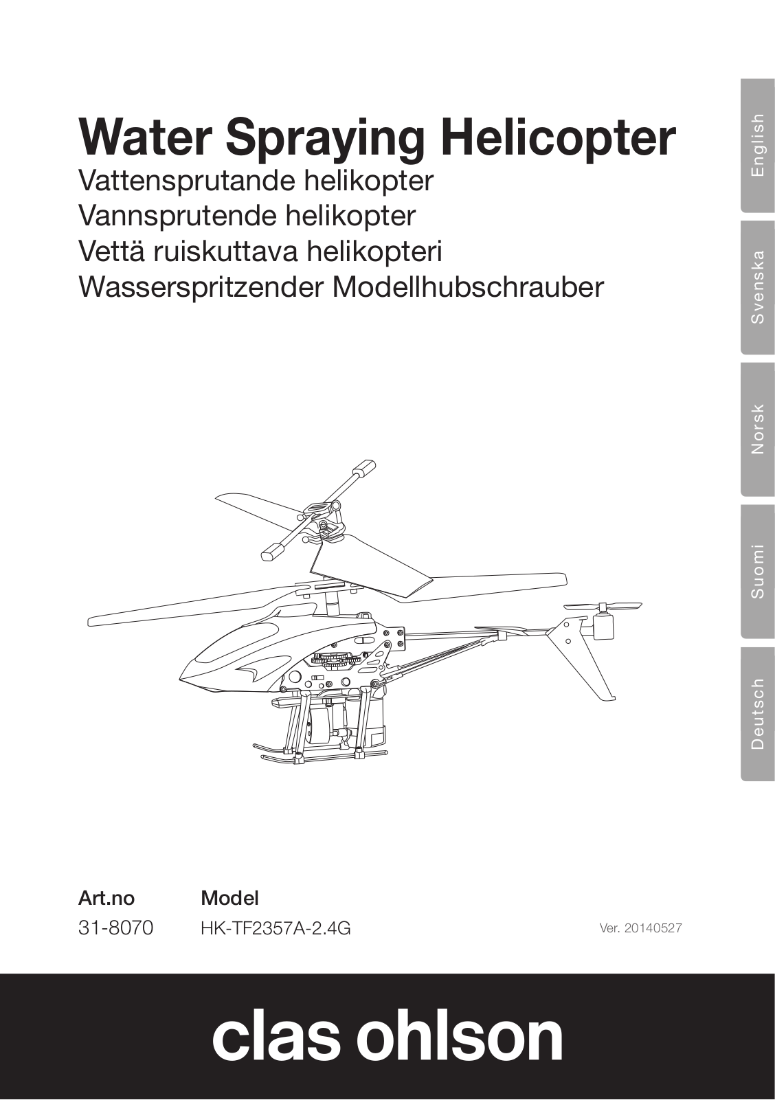 Clas Ohlson HK-TF2357A-2.4G Instruction Manual