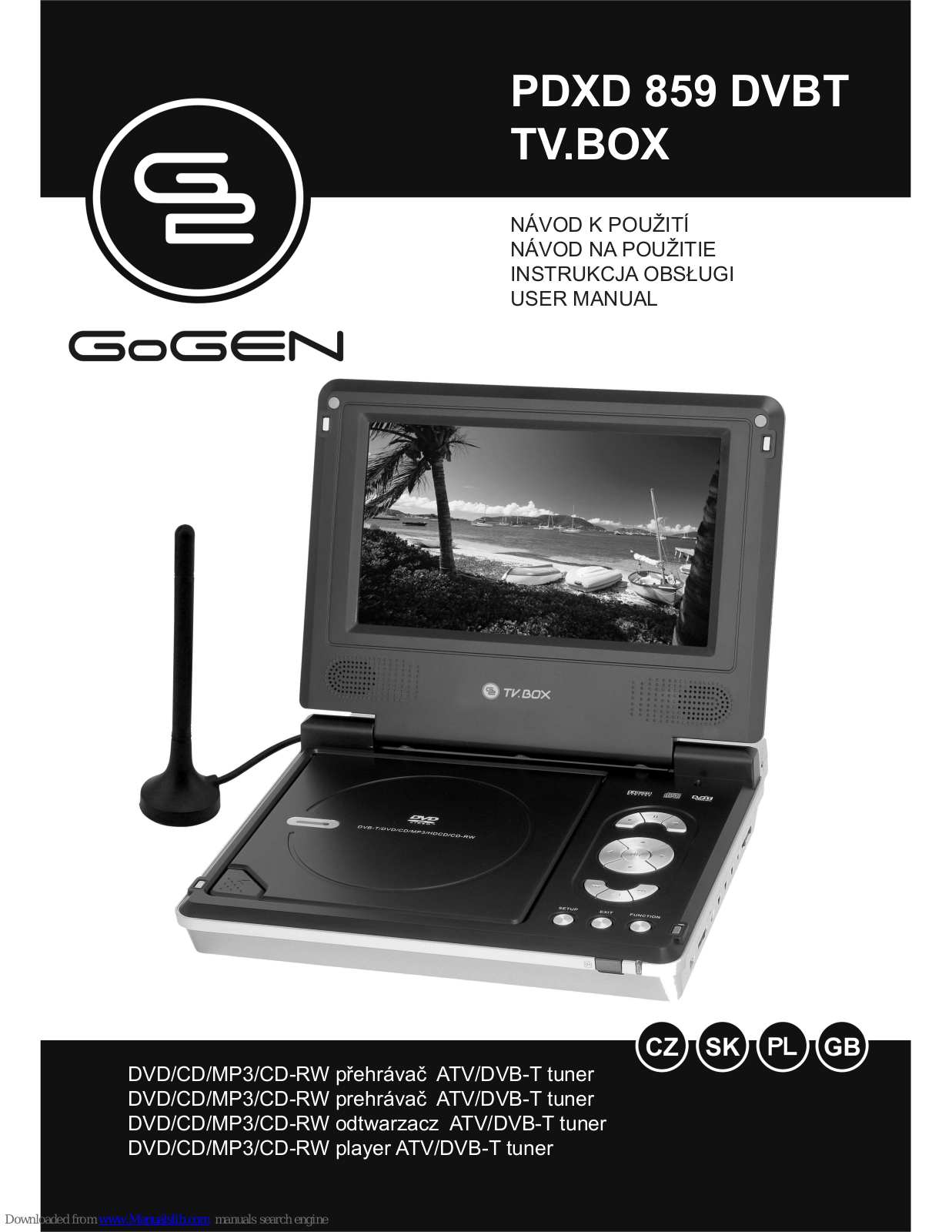 Gogen PDXD 859 DVBT TV.BOX User Manual