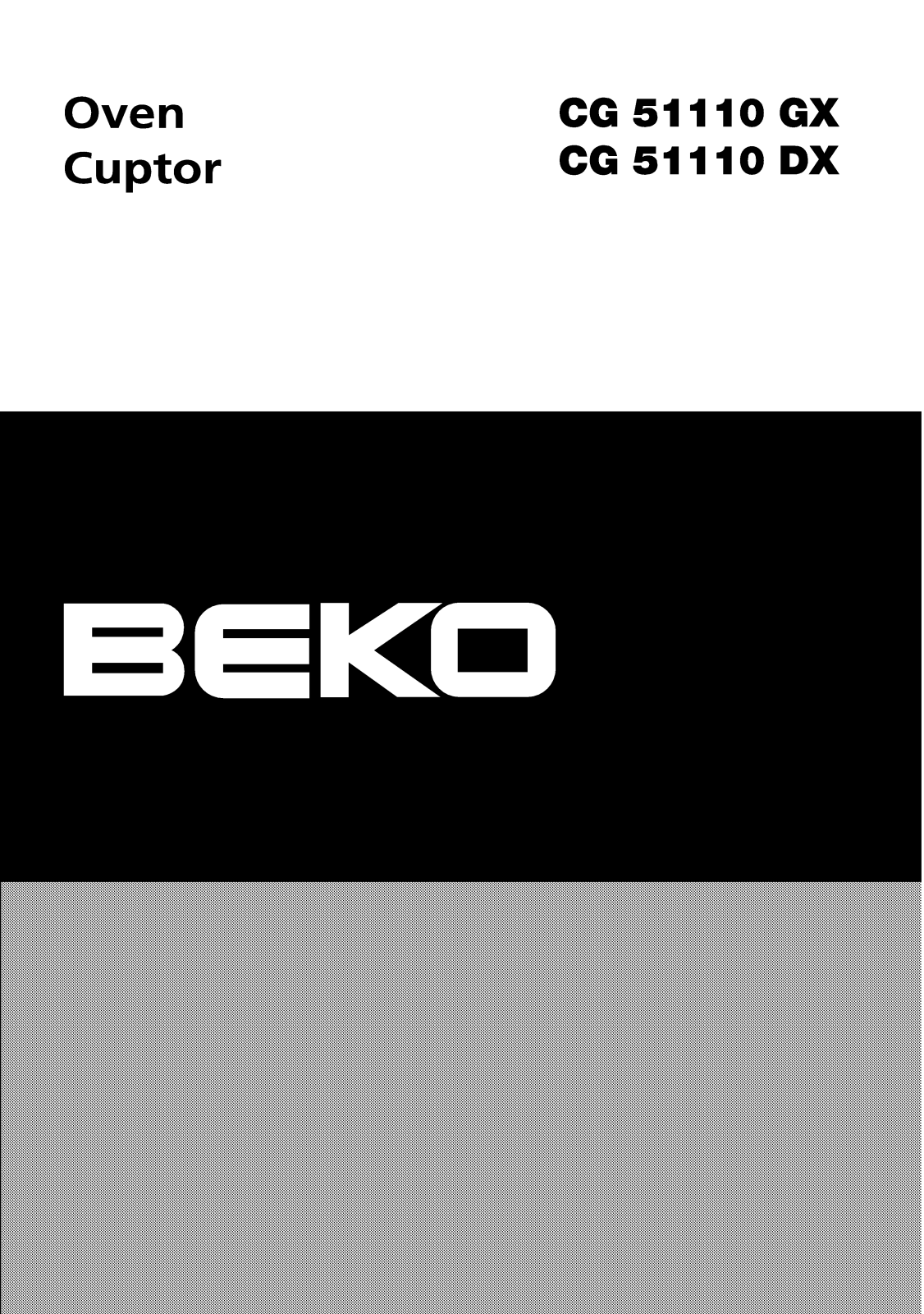 Beko CG51110GX, CG51110DX User manual