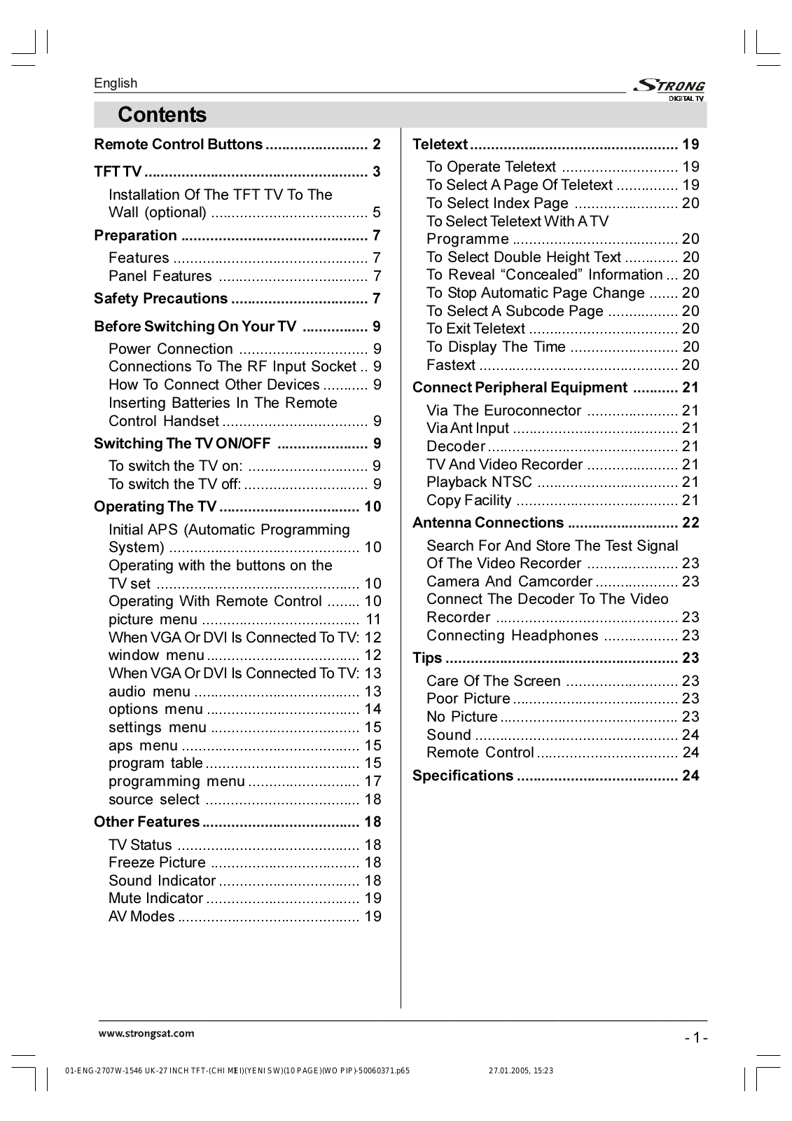 Strong SRT L 2750 User Manual