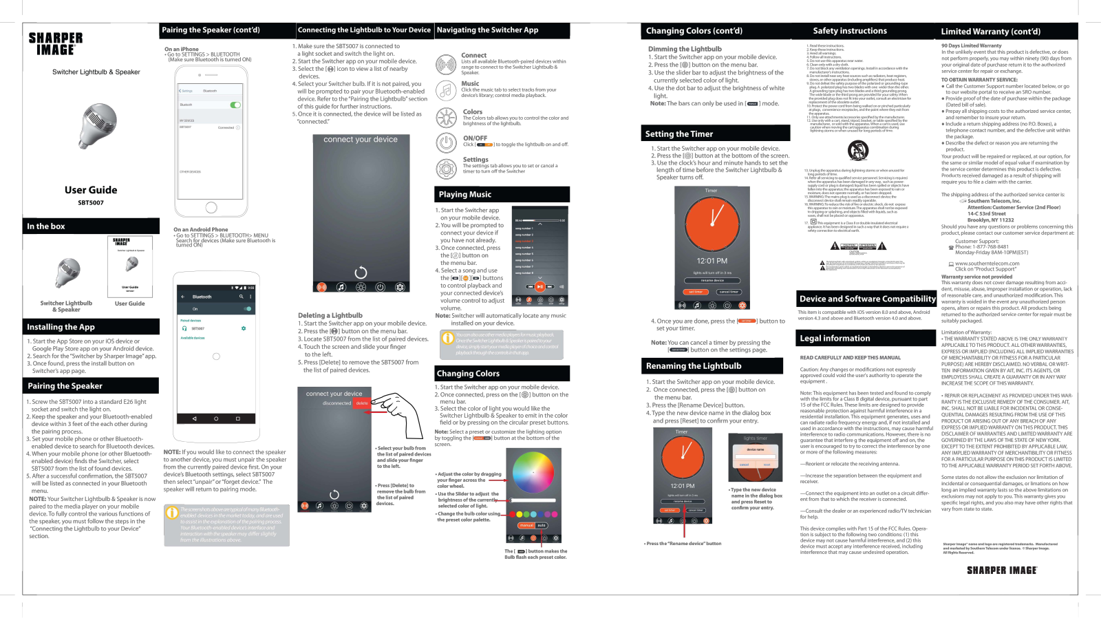 Sharper image SBT5007 User Manual