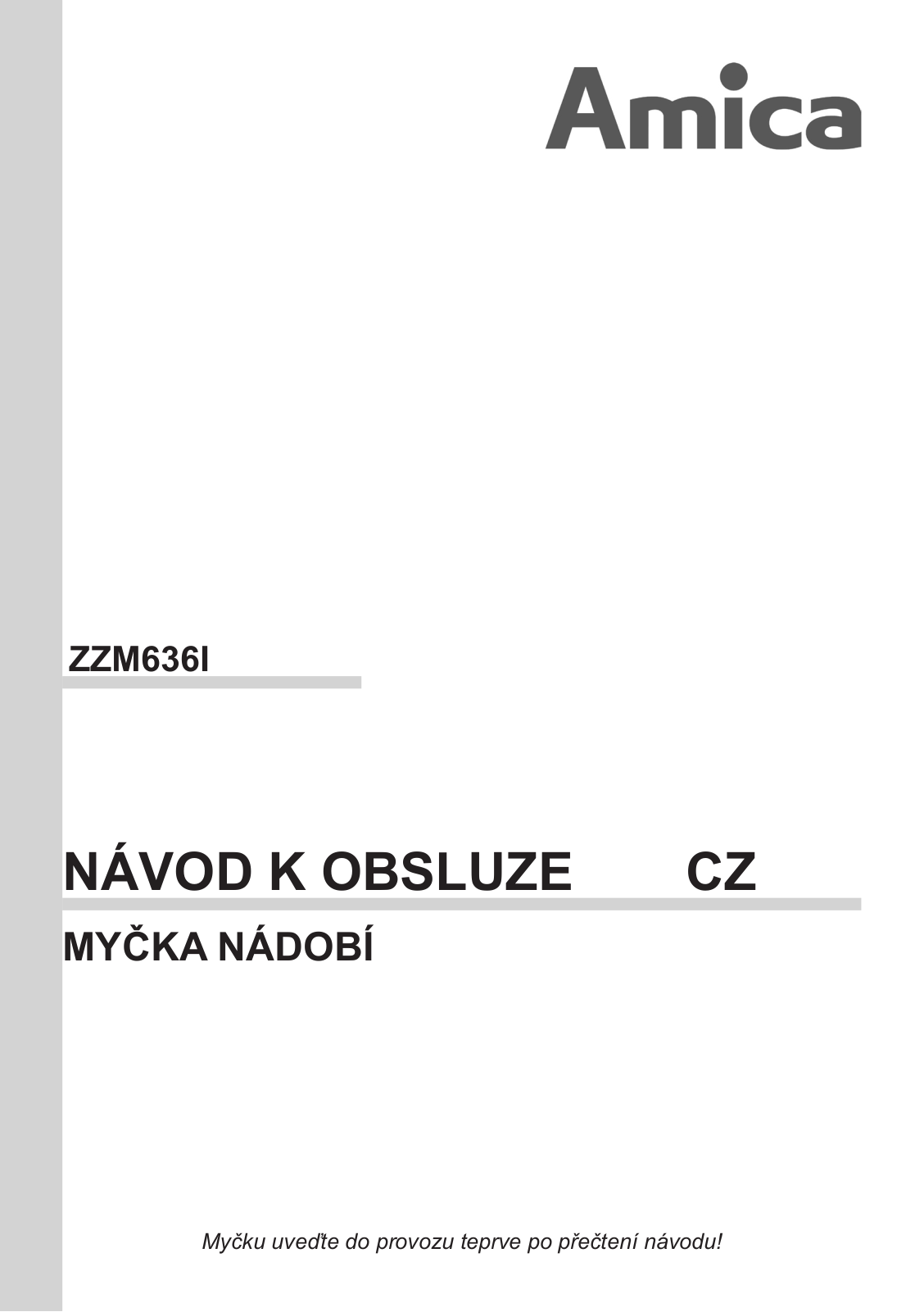 Amica ZZM 636 I User Manual