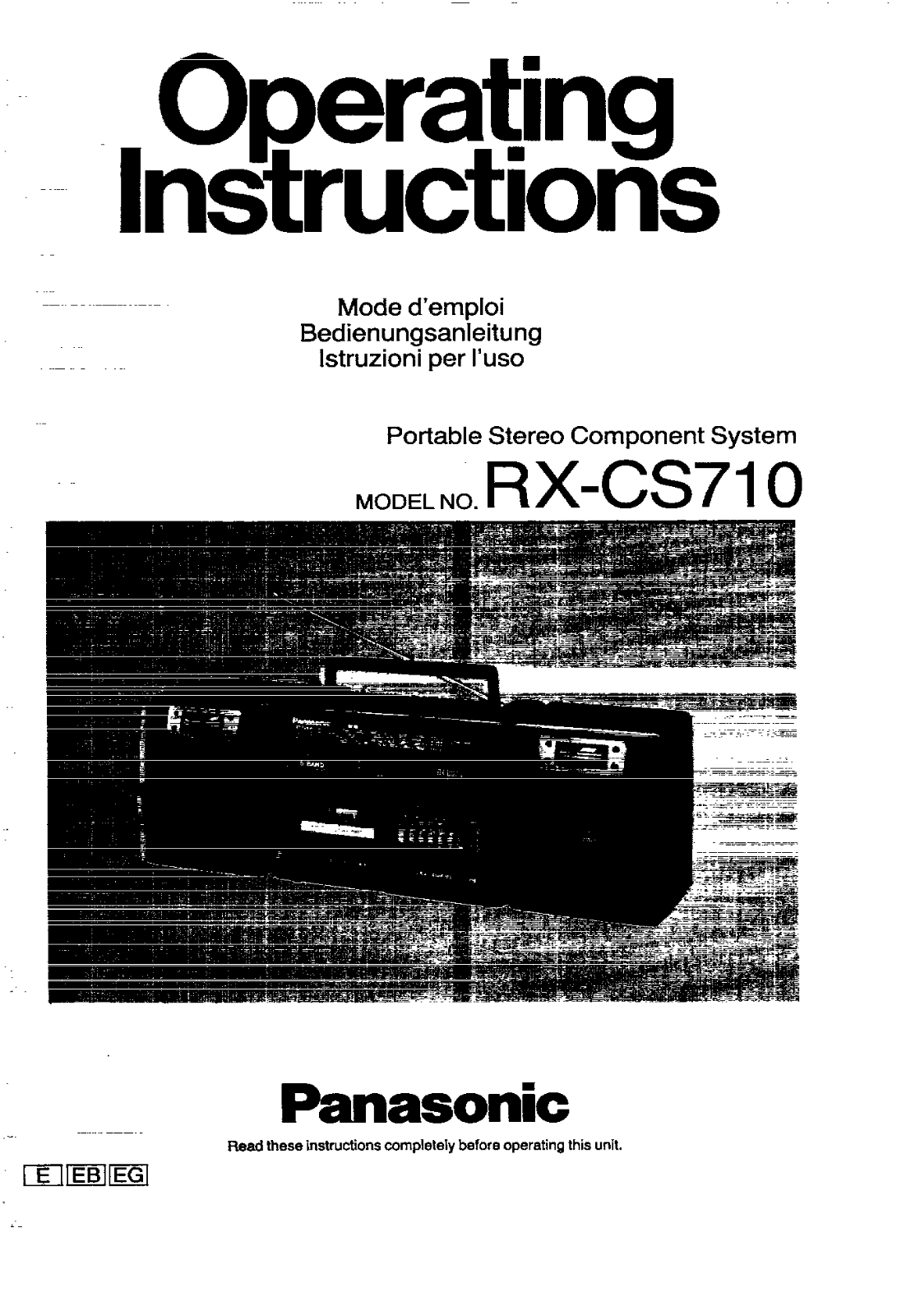 Panasonic RX-CS710 User Manual