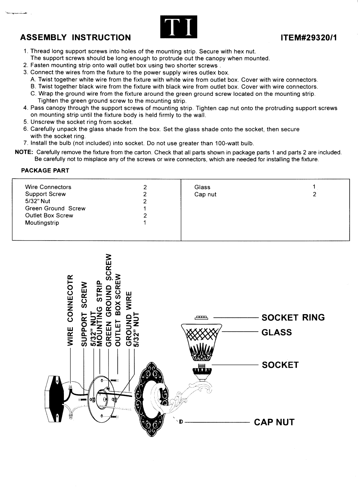 Triarch 29320-1 User Manual