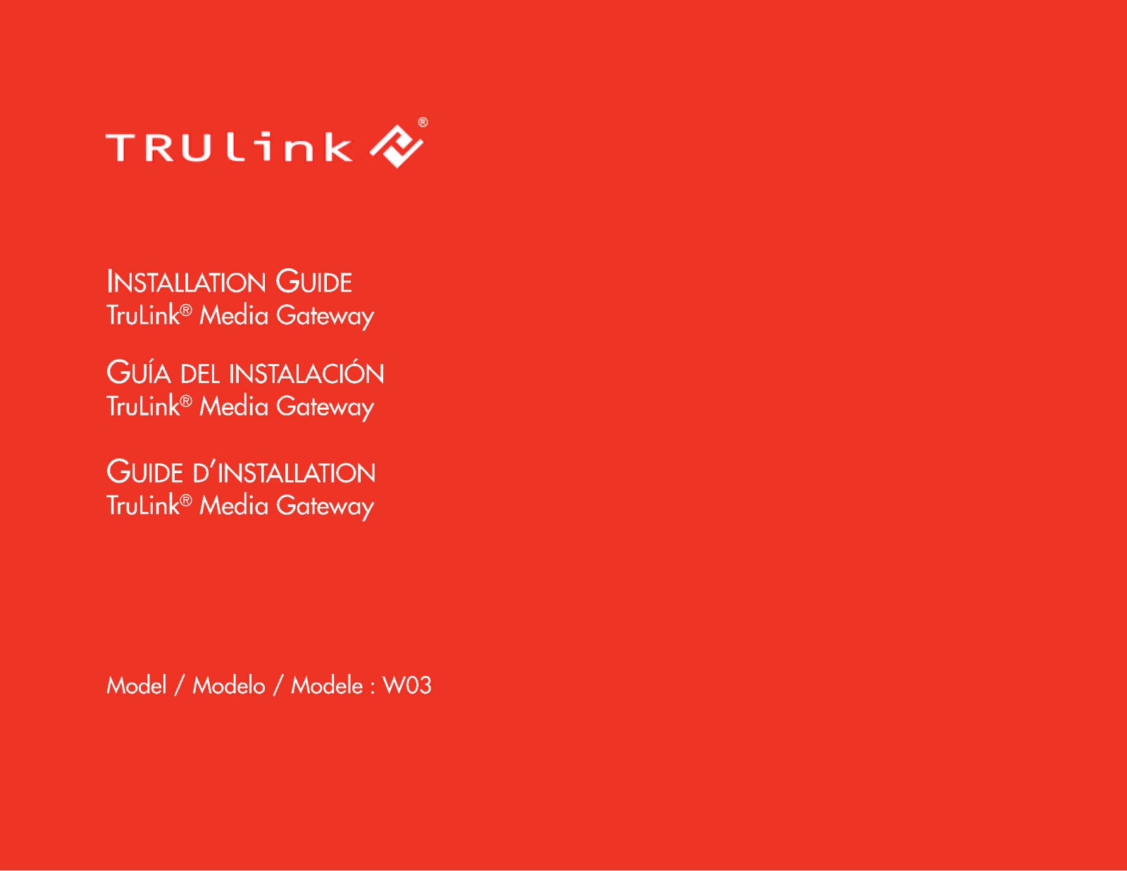 TRUlink W03 Installation Manual