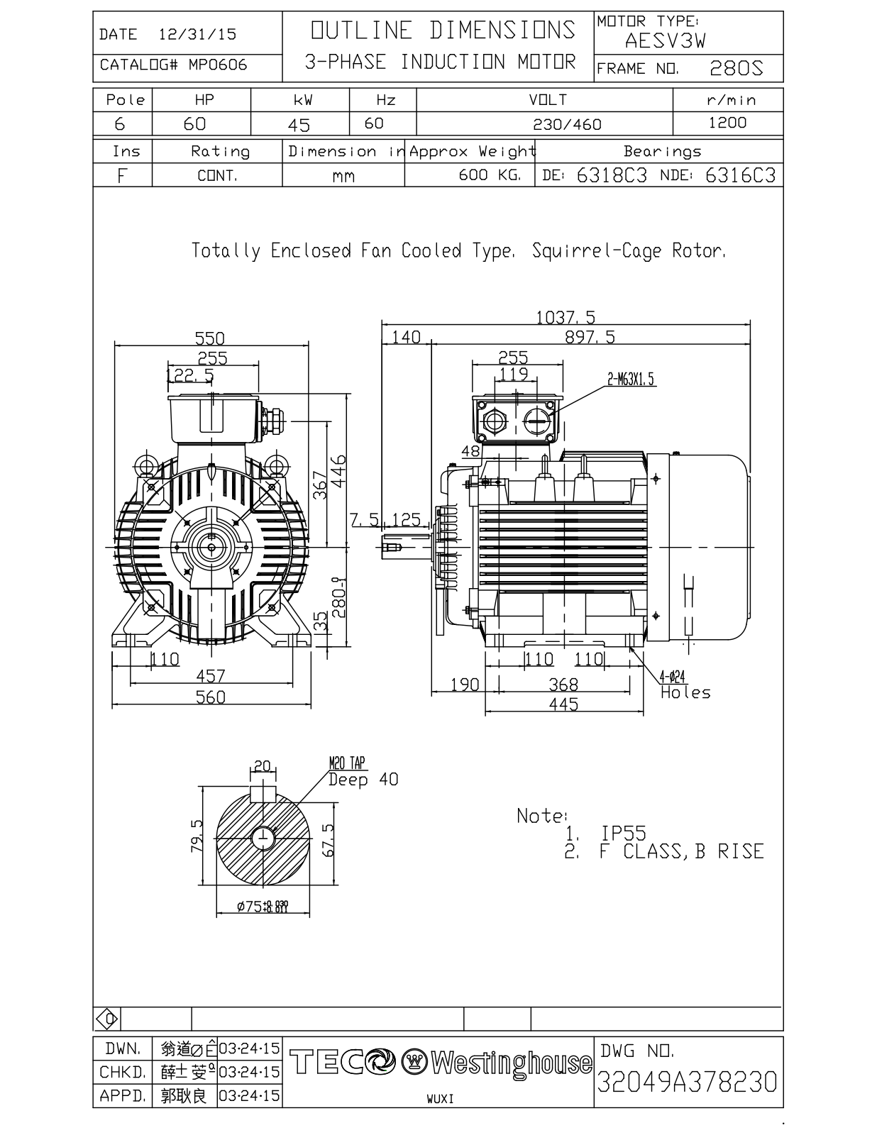 Teco MP0606 Reference Drawing