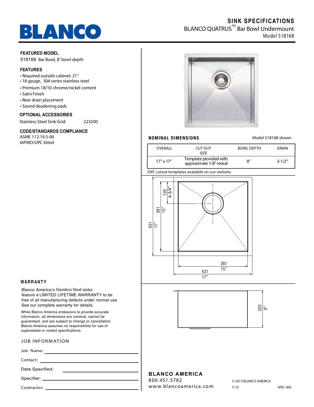 Blanco 518168 User Manual - ManualMachine.com