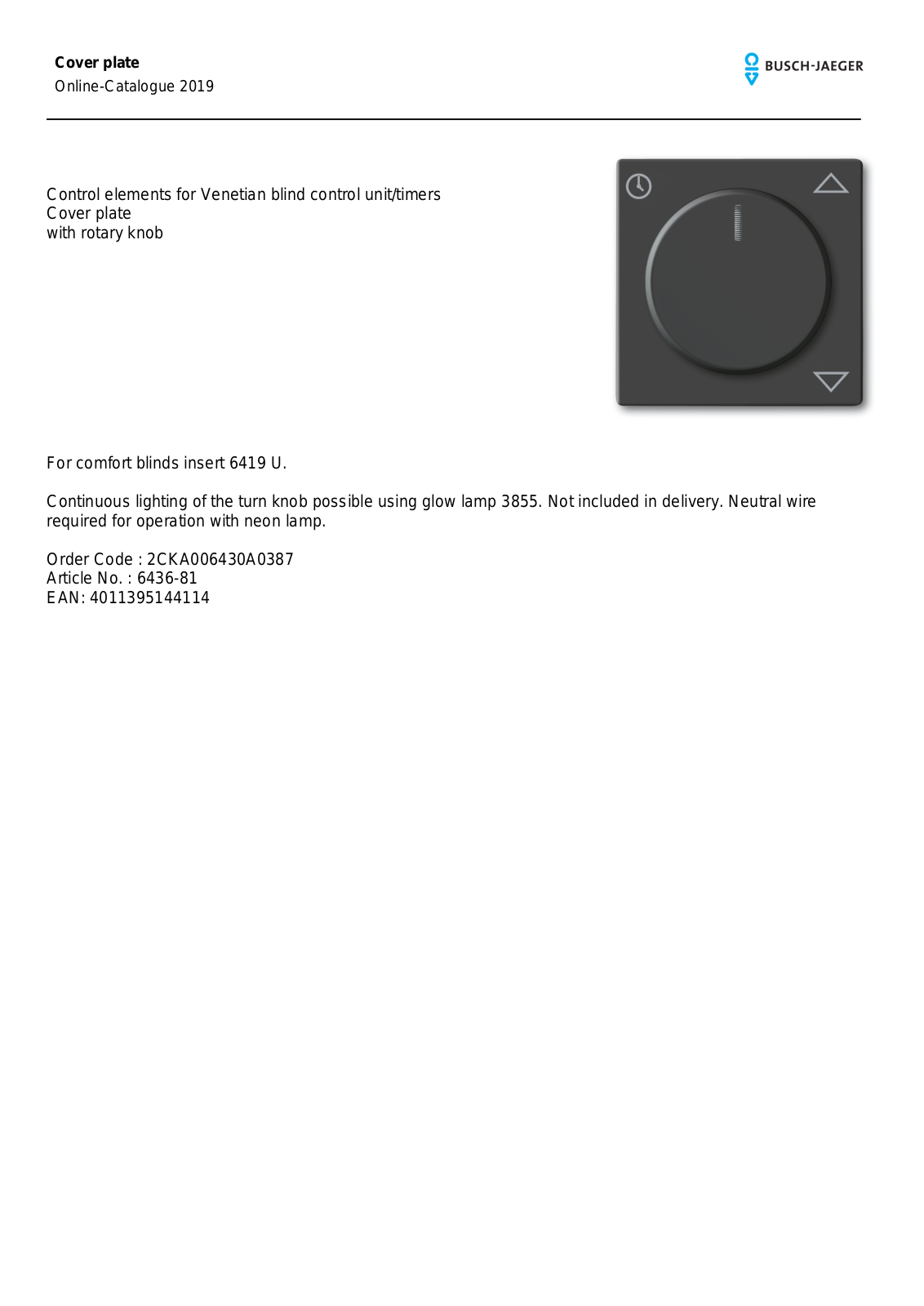 Busch-Jaeger 6436-81 User Manual - ManualMachine.com