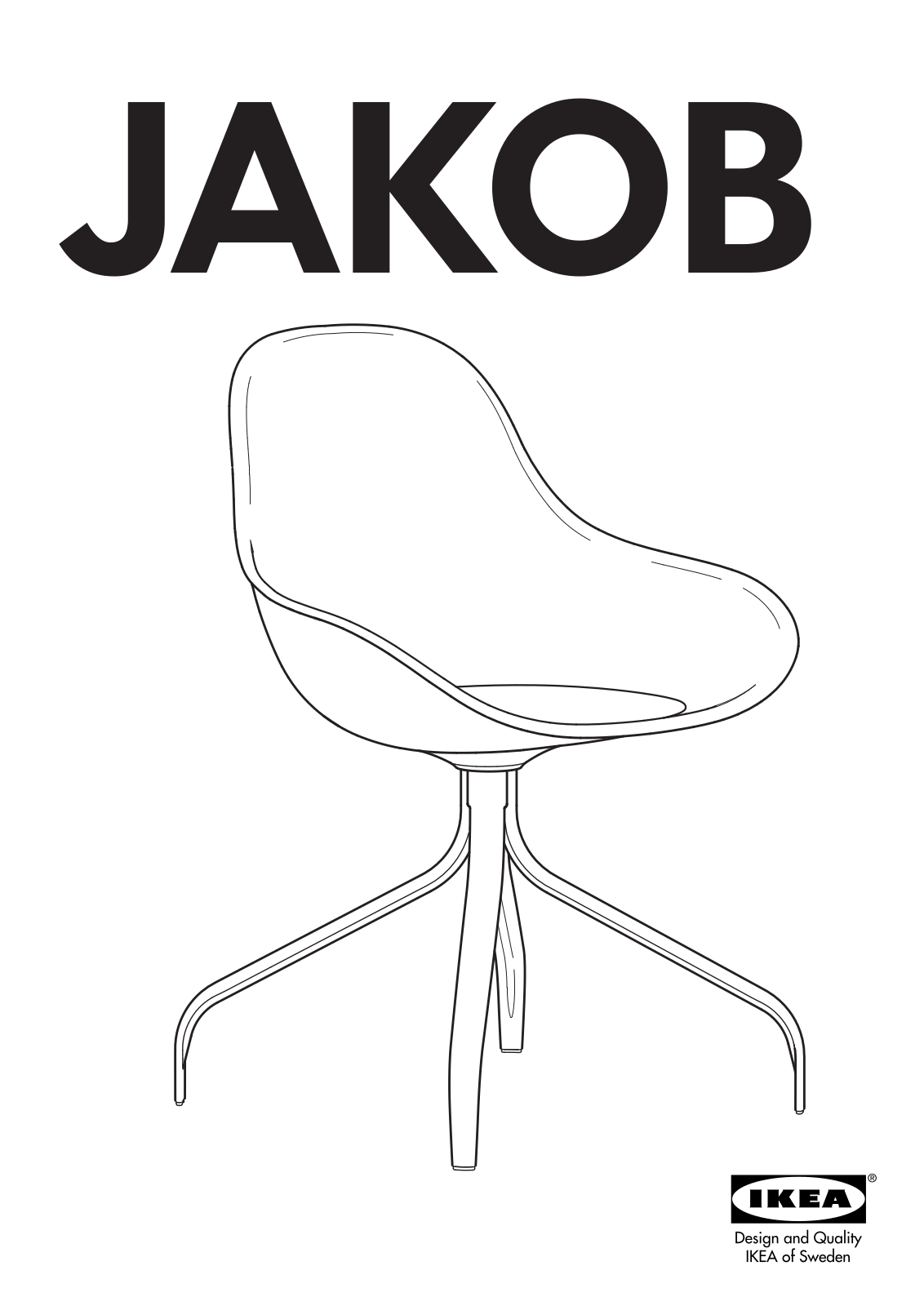 IKEA JAKOB SWIVEL CHAIR W-PAD Assembly Instruction