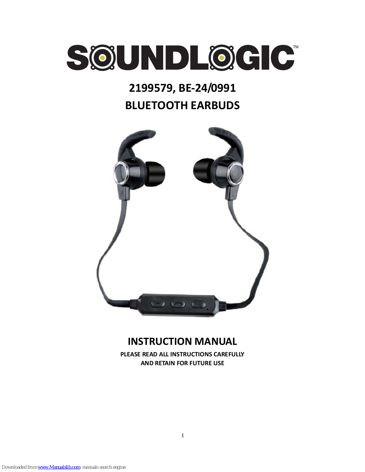 SoundLogic 2199579, BE-24/0991 Instruction Manual