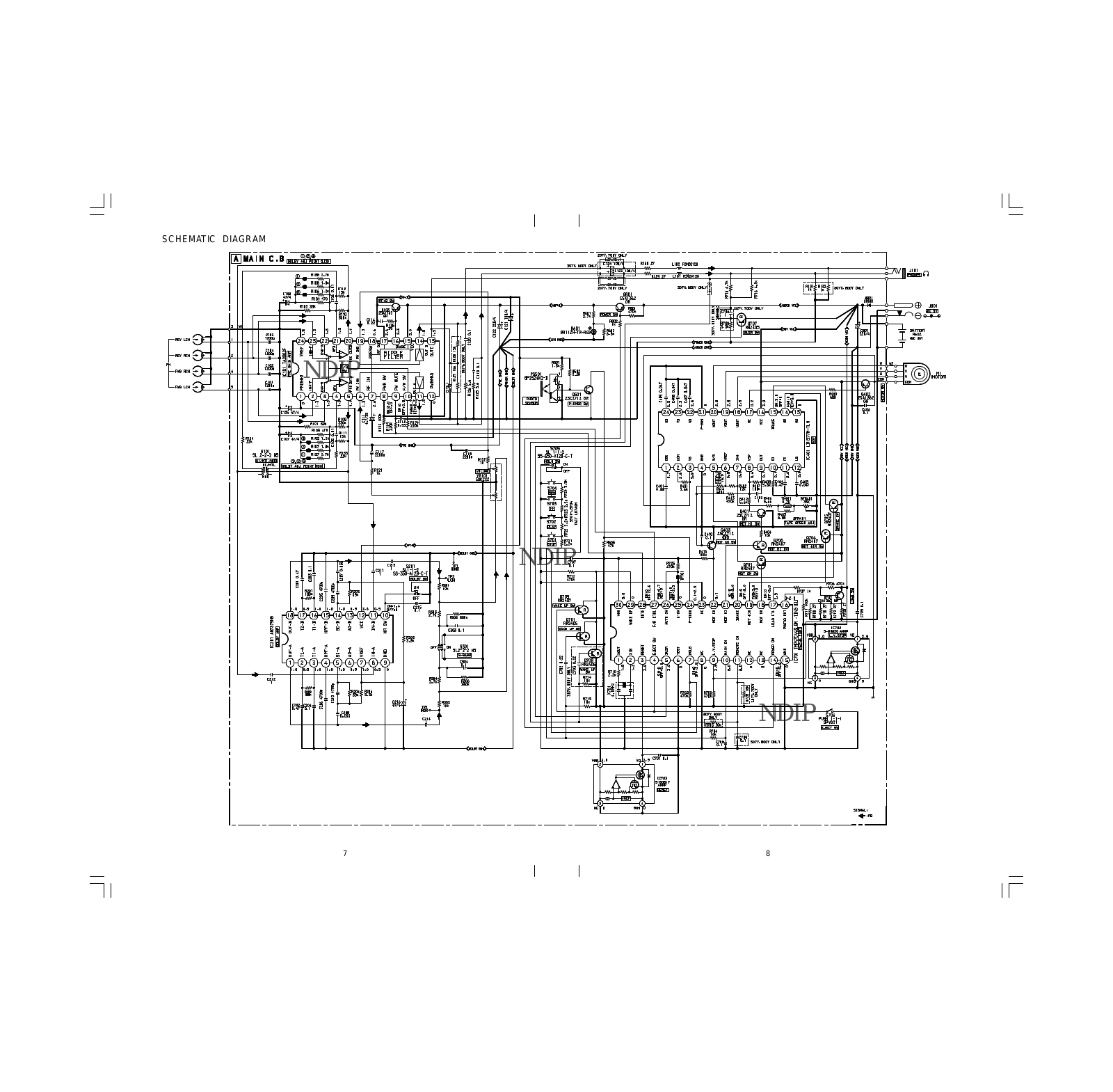 Aiwa HS-GMX700-800-PX207-307 Schematic