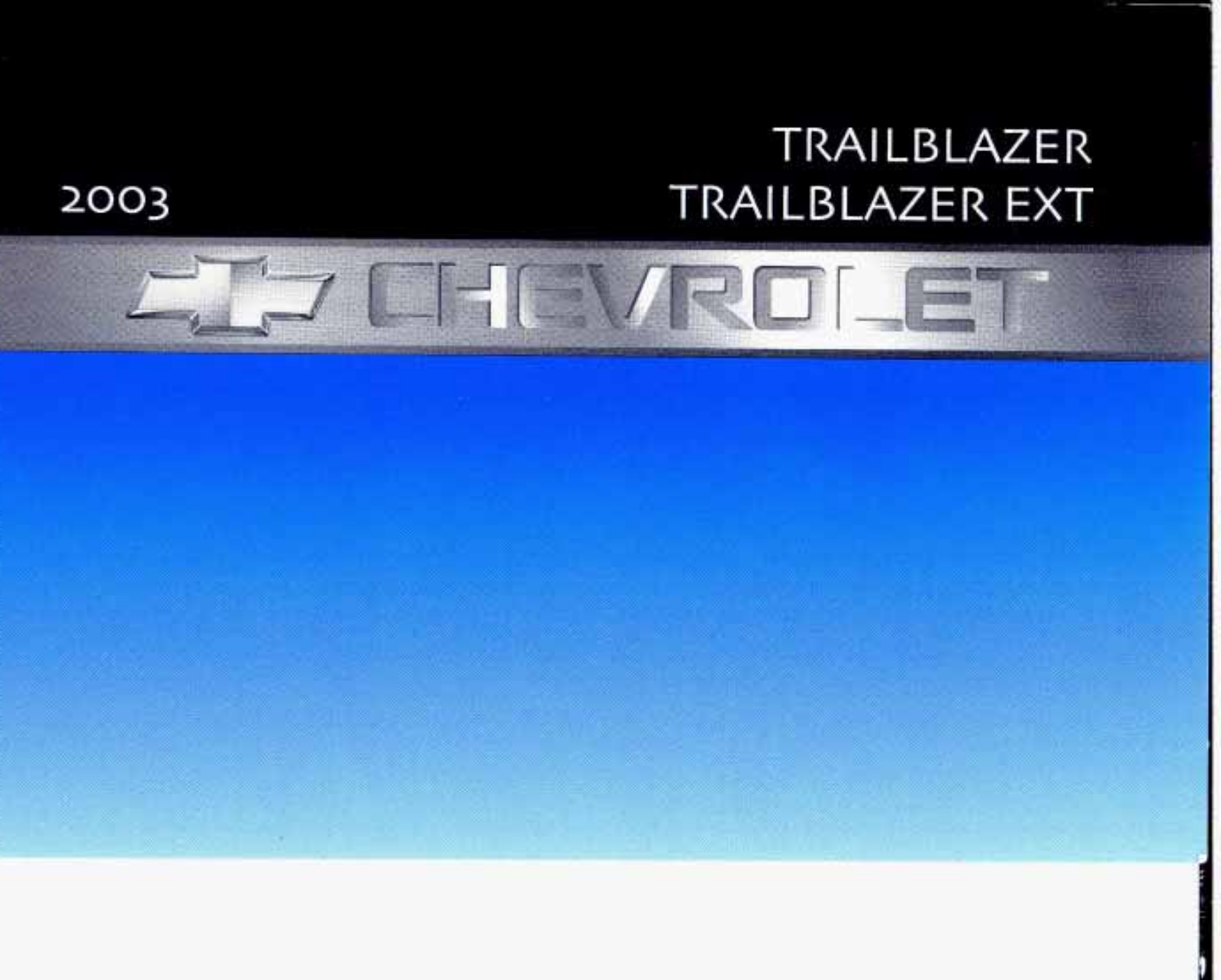 Chevrolet TrailBlazer 2003 Owner's Manual