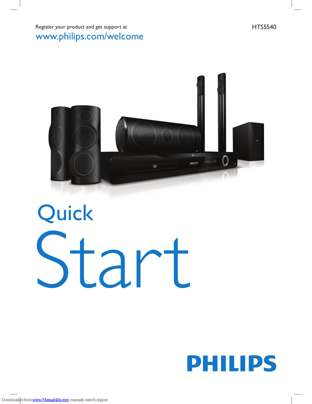 Philips HTS5540/12, HTS5540 Quick Start Manual - ManualMachine.com