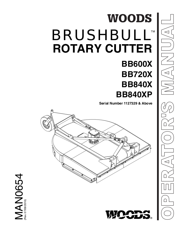 Woods Equipment BB720X, BB840XP, BB600X, BB840X User Manual