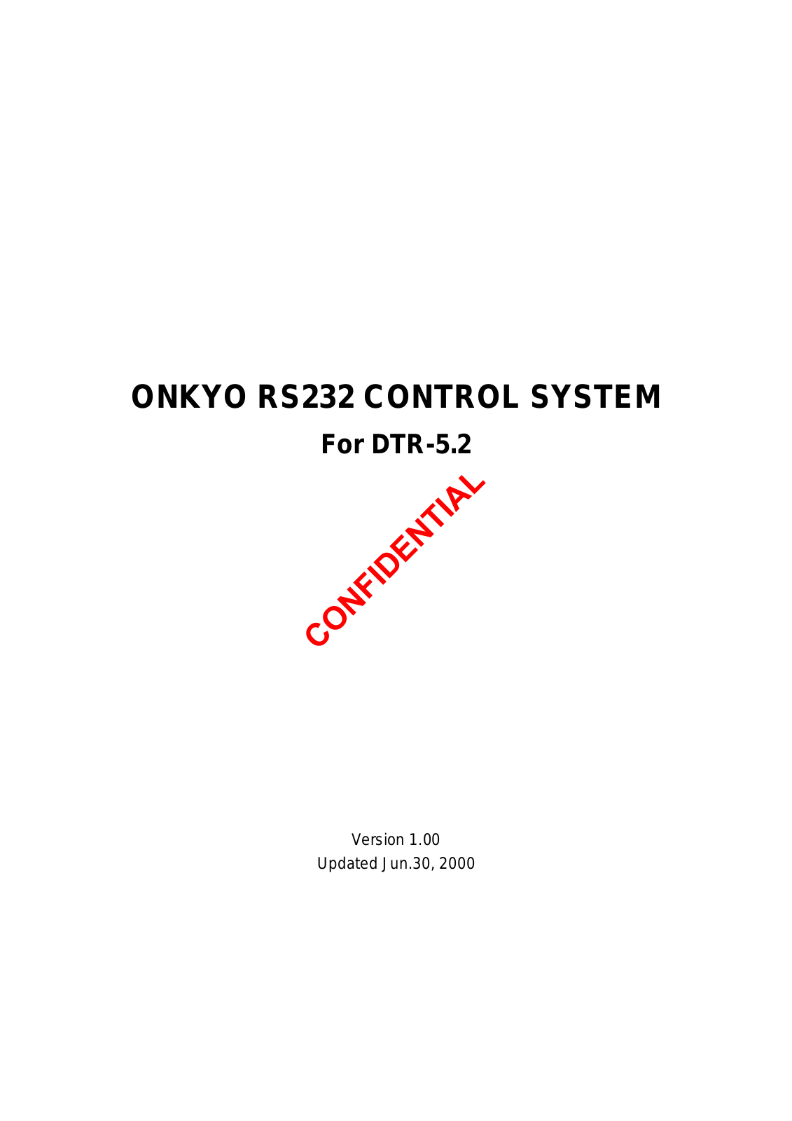 Onkyo DTR-5.2-RS-232 Service Manual