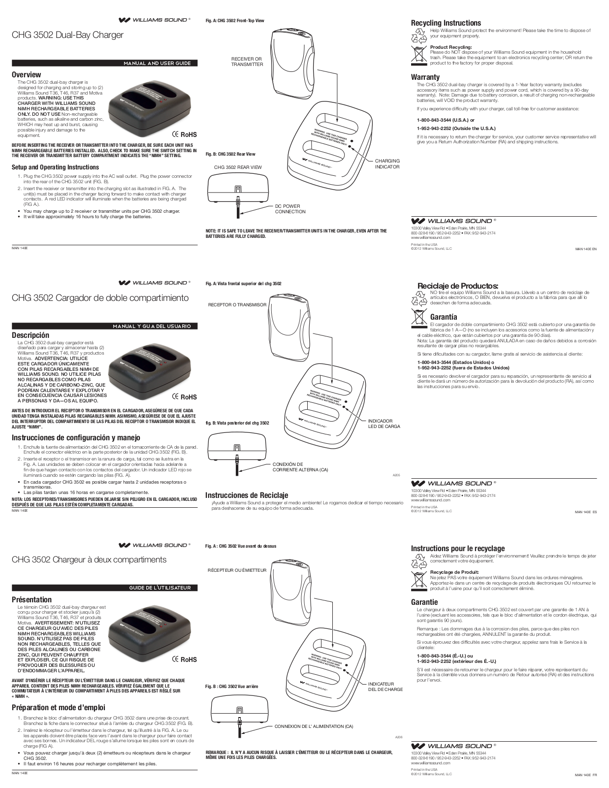 Williams Sound BAT KT6 Users Manual