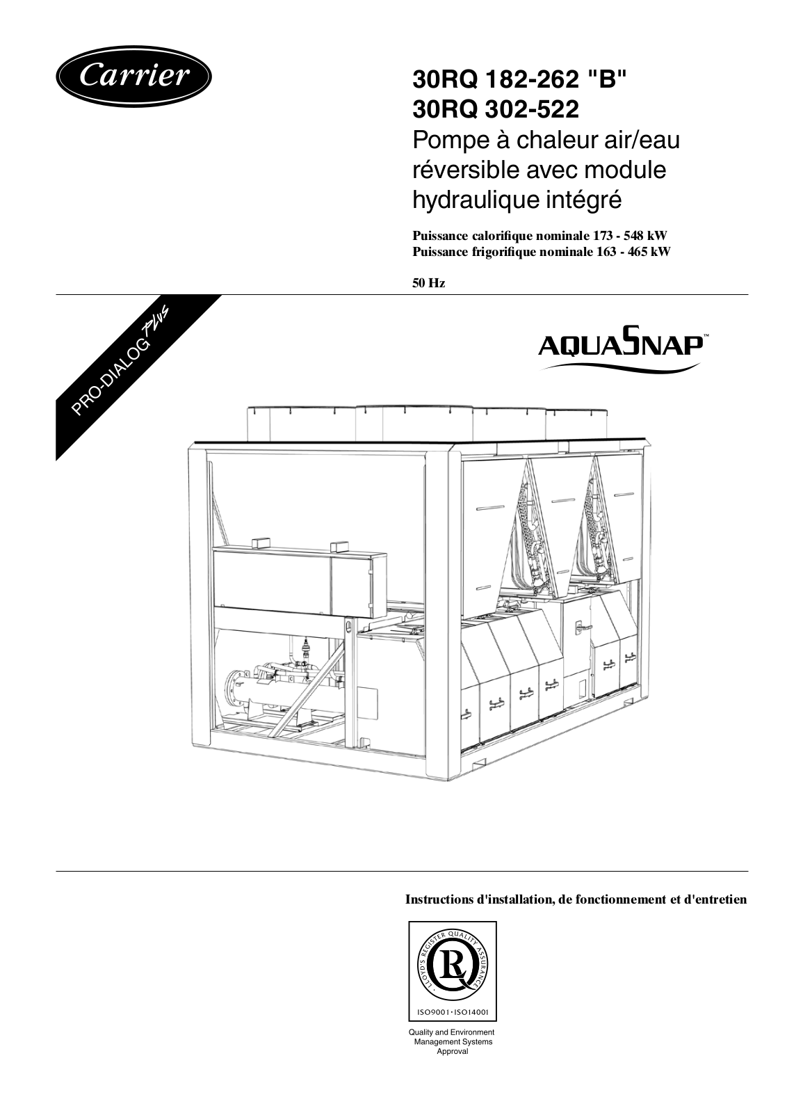 CARRIER 30 RQ 182-522 User Manual