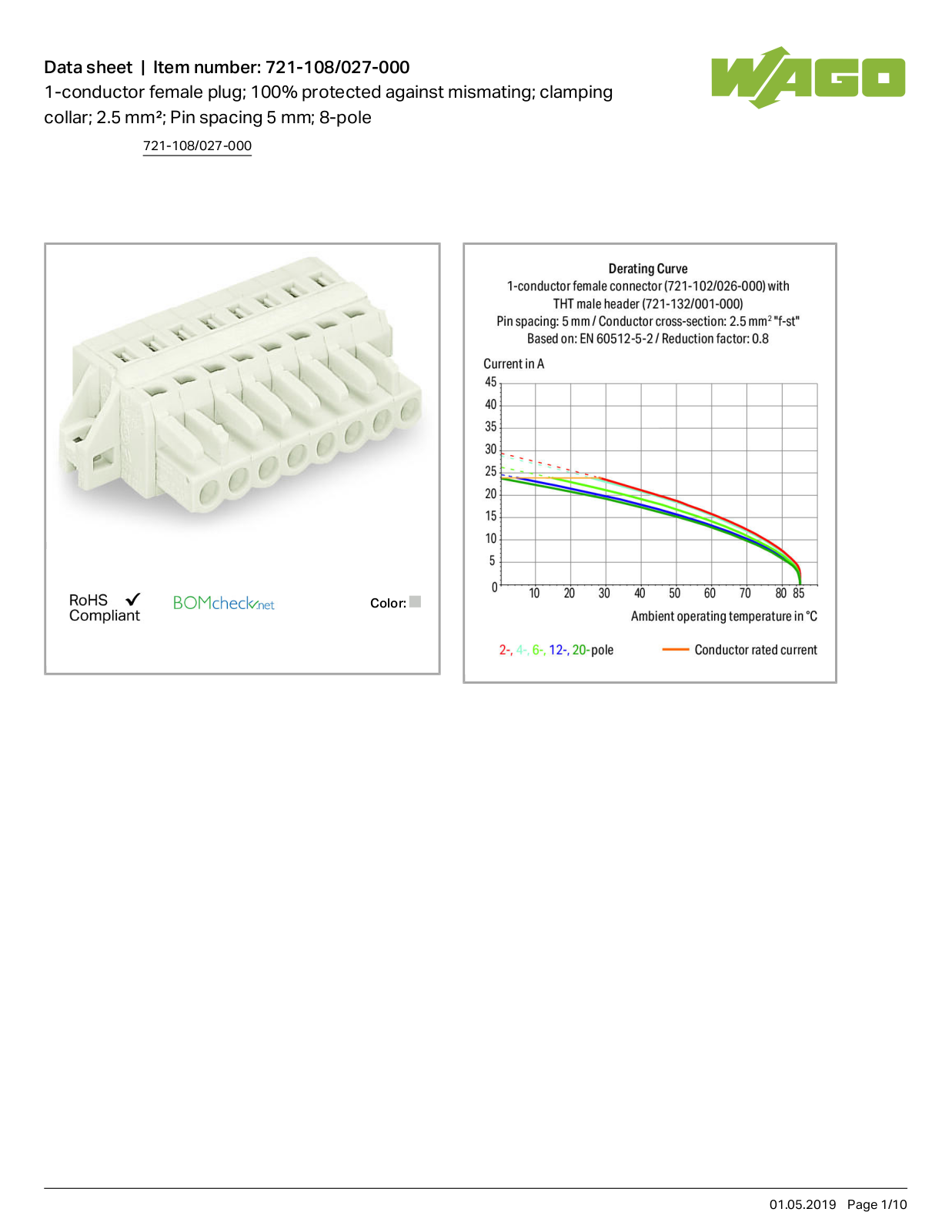 Wago 721-108/027-000 Data Sheet