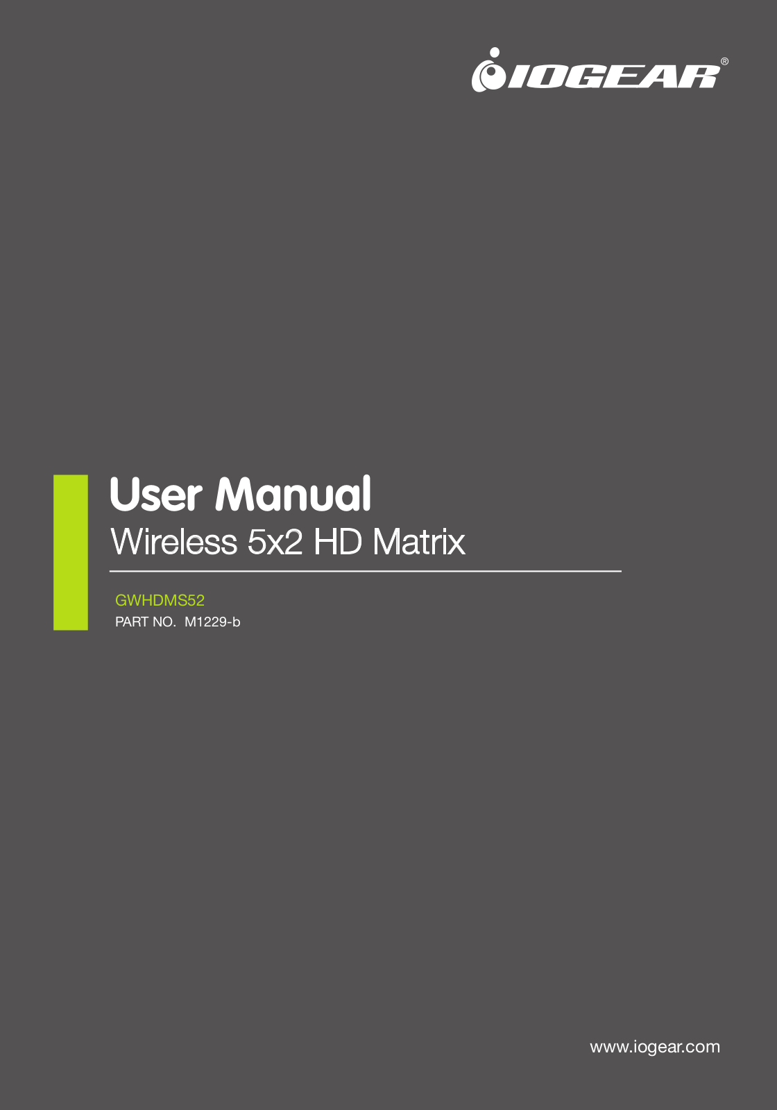 IOGear GWHDMS52 User Manual