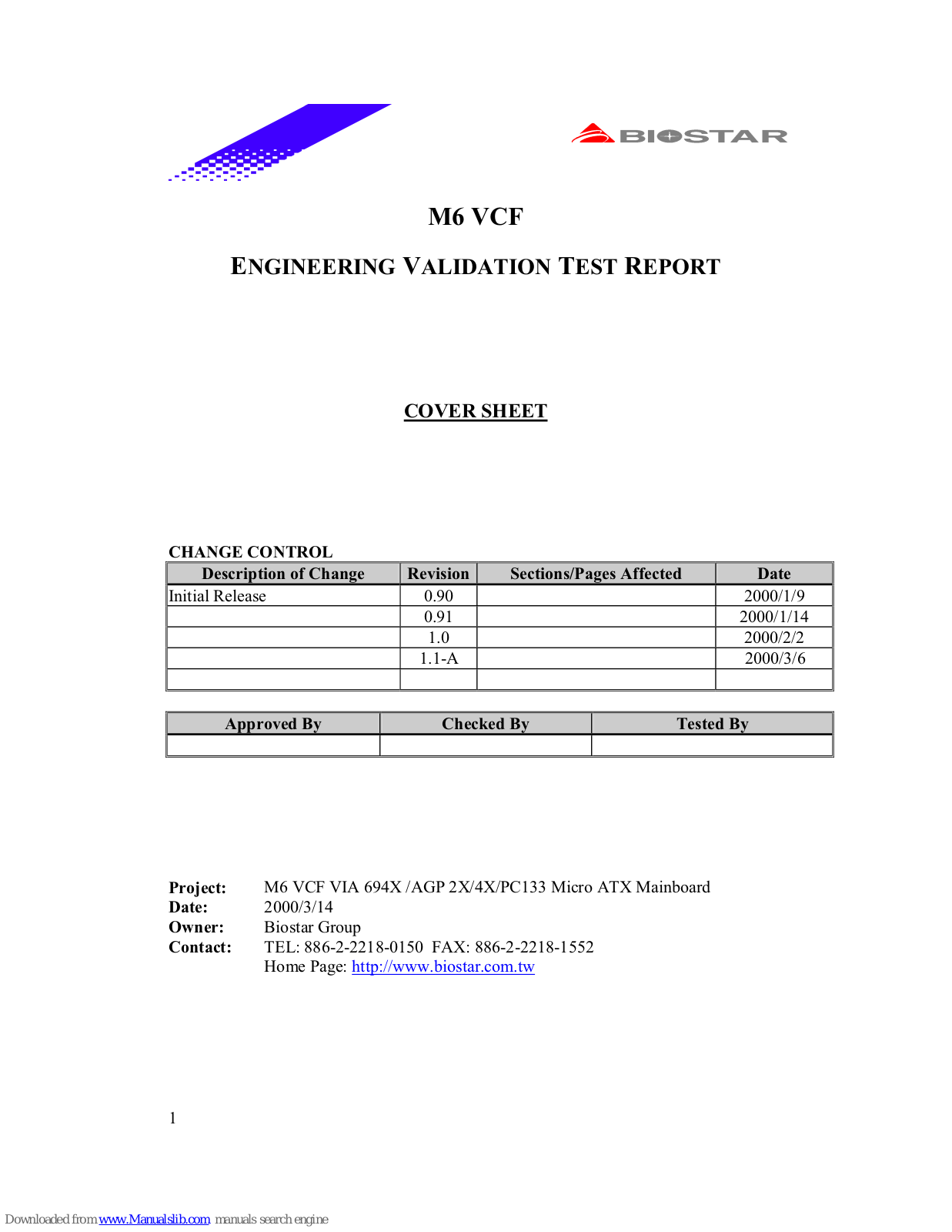 Biostar M6VCF User Manual