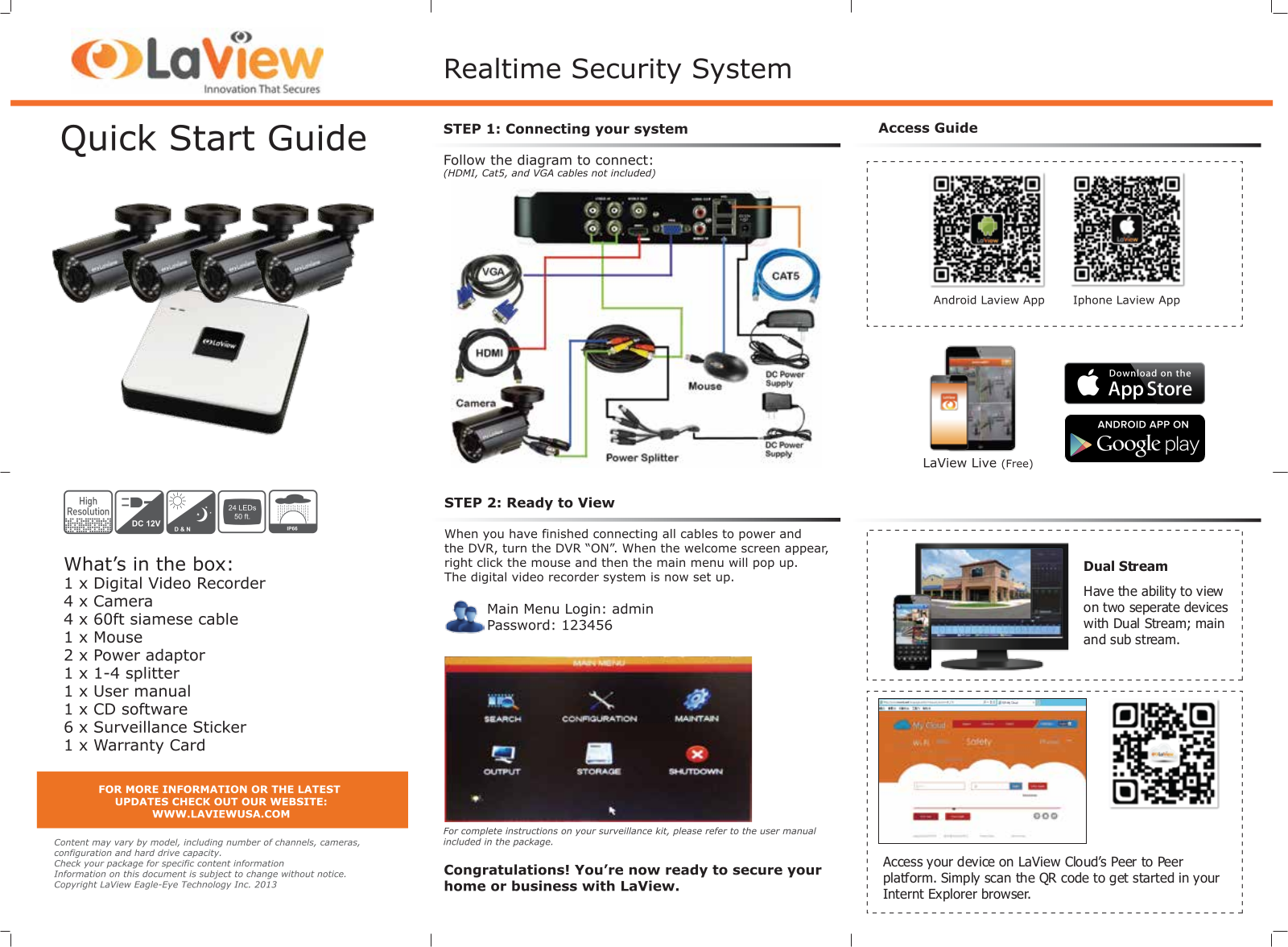 LaView CUBE Series 4 Channel DVR User Manual