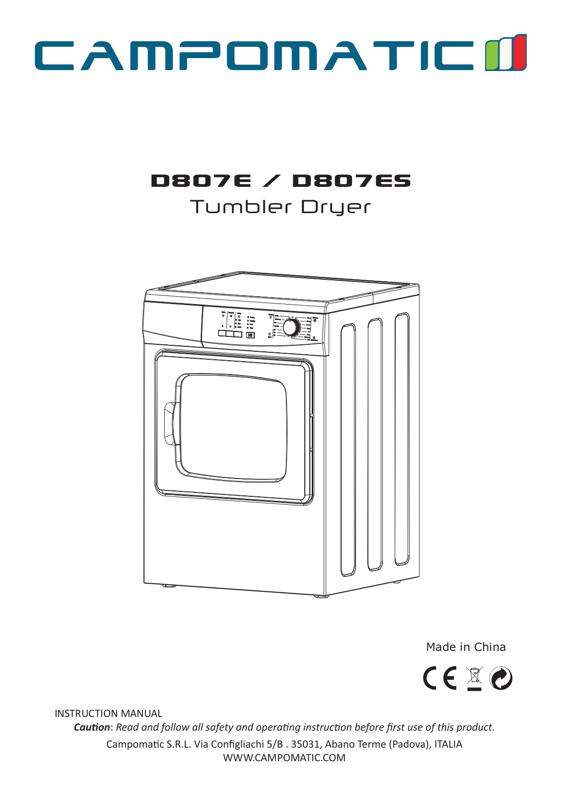 Campomatic D807E User Manual - ManualMachine.com