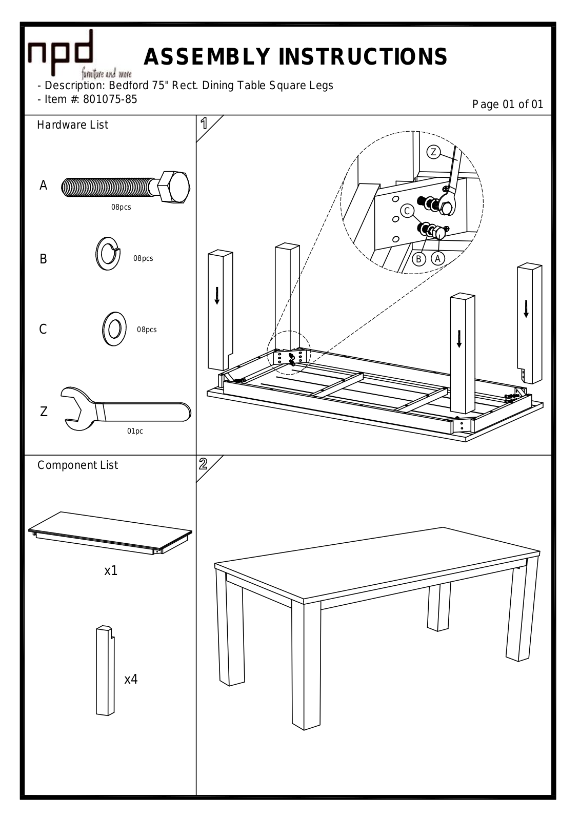 New Pacific Direct 80107585 User Manual