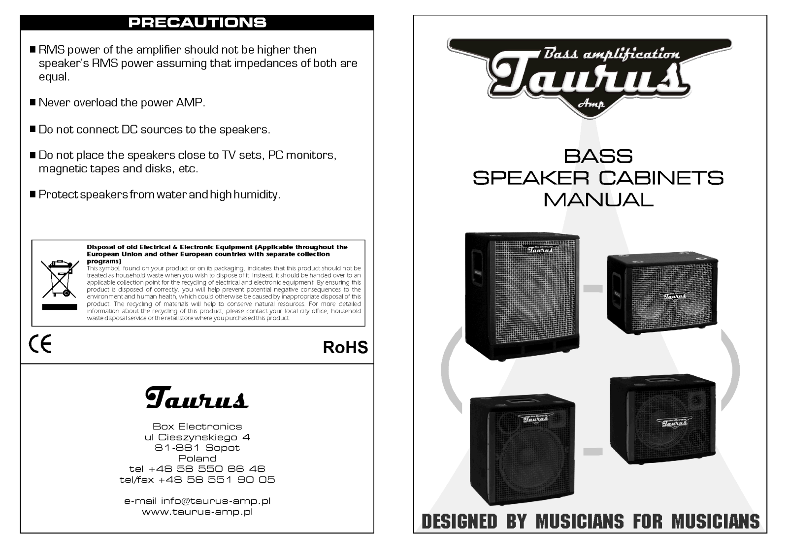 Taurus TF-210 User Manual