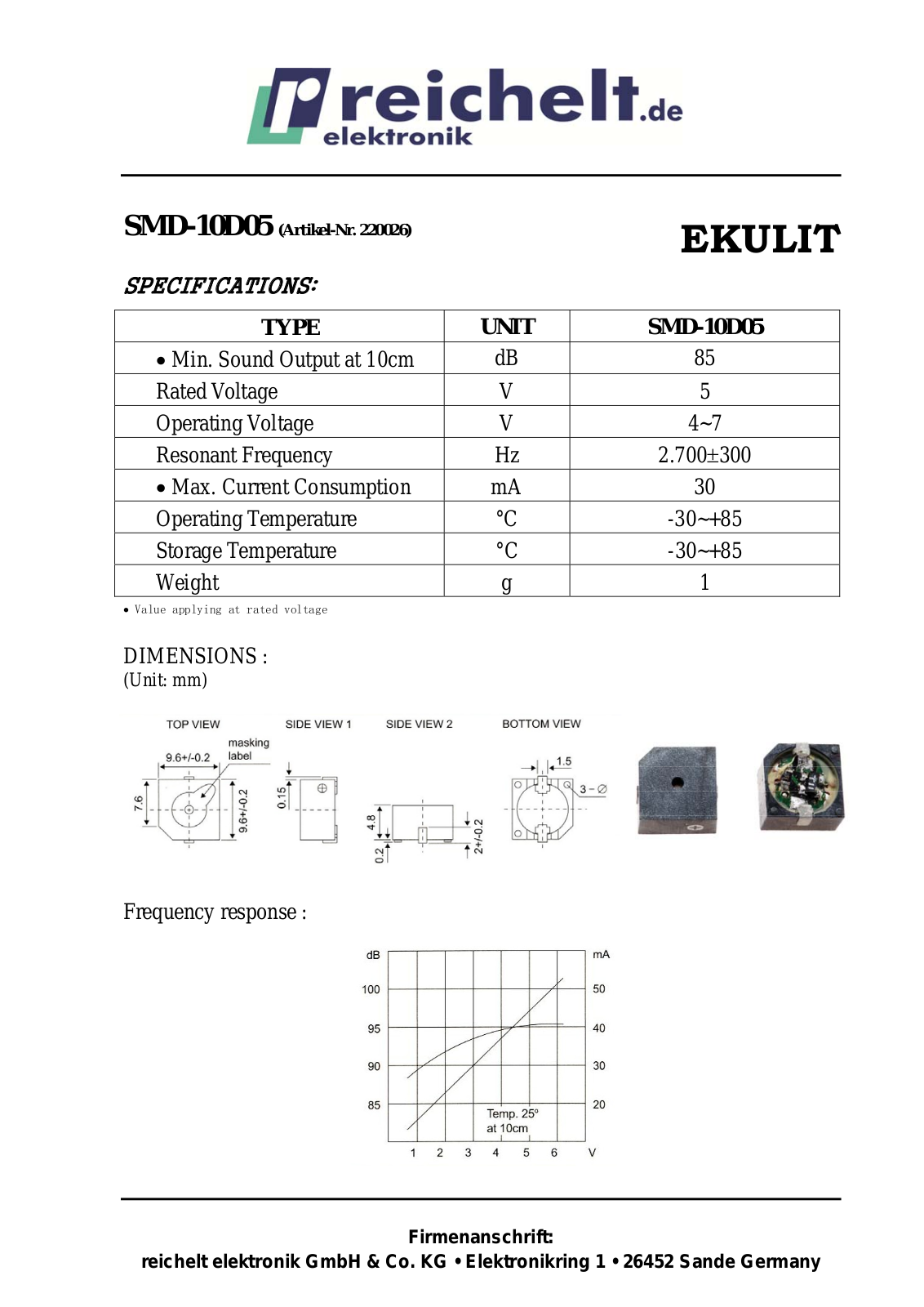 EKULIT SMD-10D05 Datasheet - ManualMachine.com
