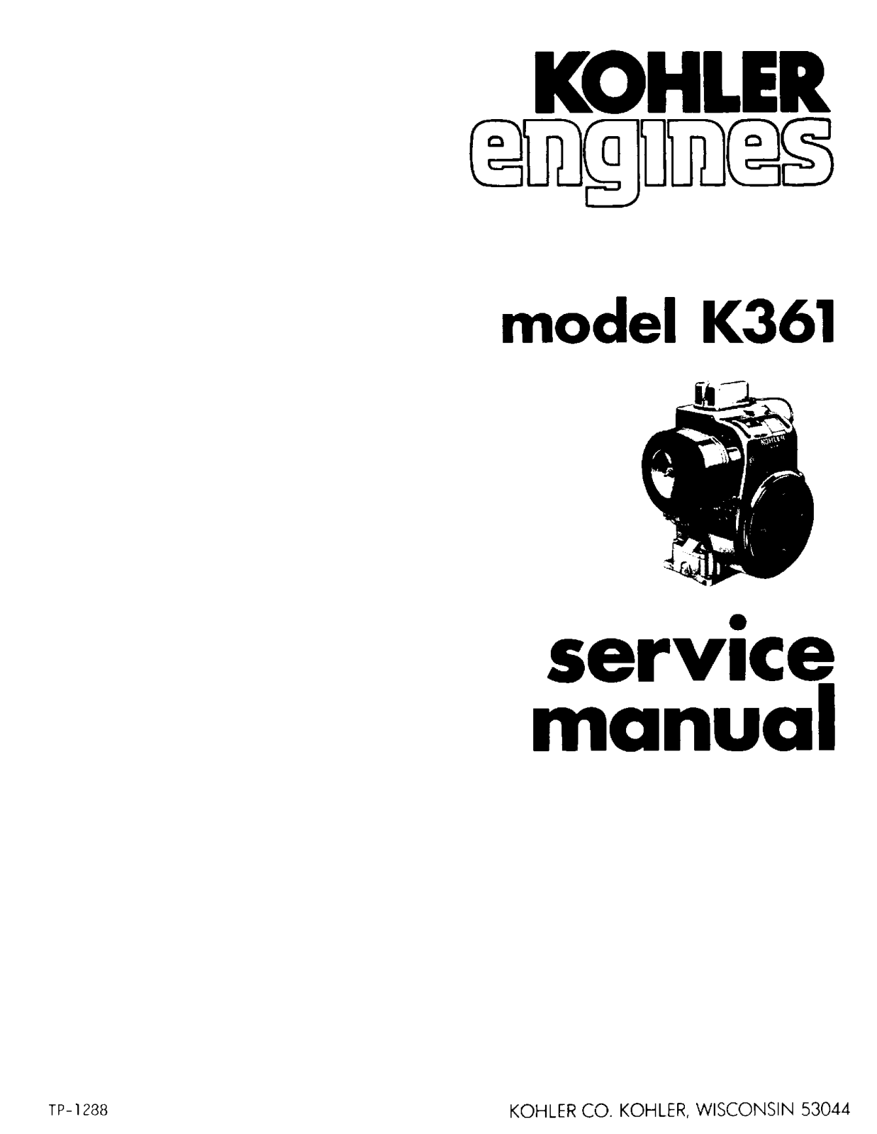 Kohler K361 User Manual