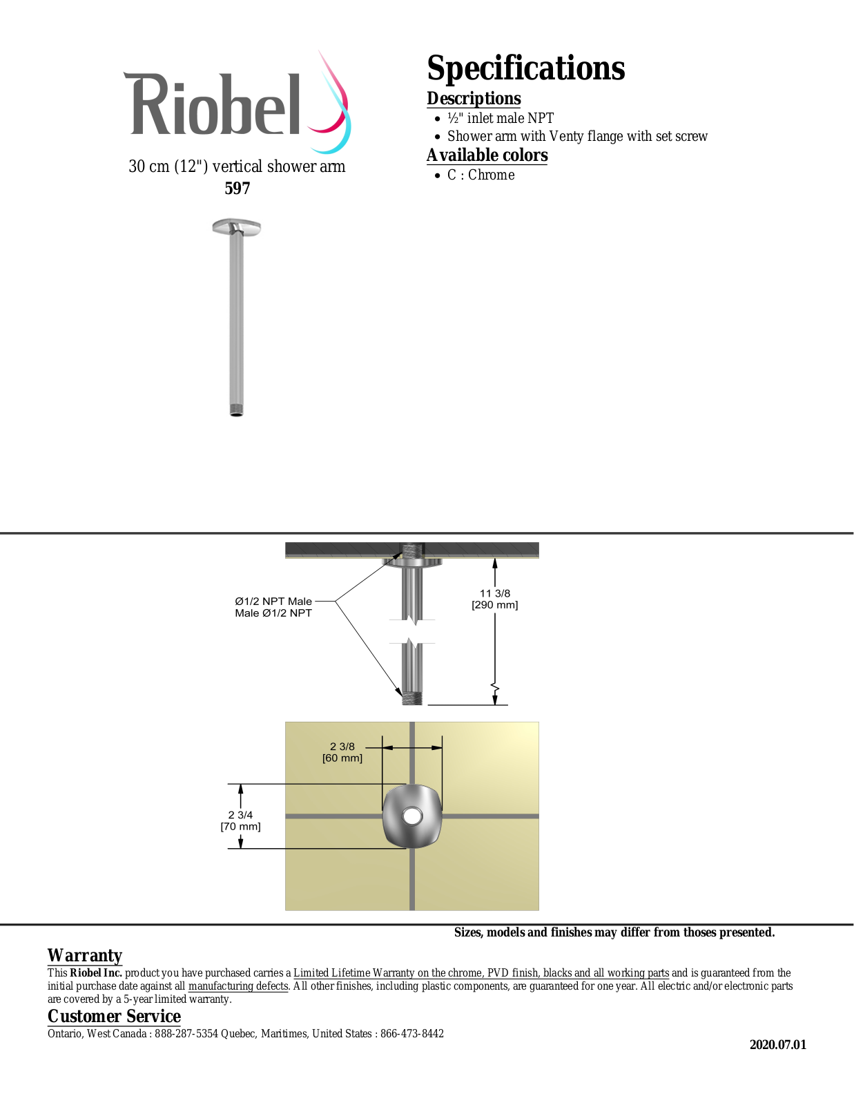 Riobel 597C Specifications - ManualMachine.com