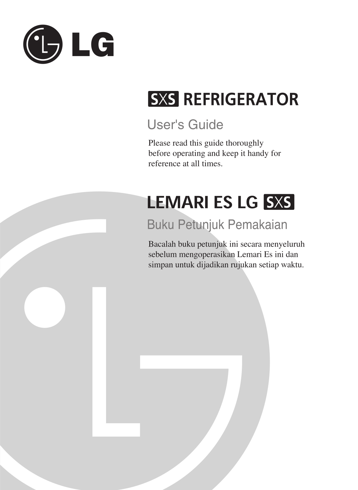 LG GR-P217LGL Manual book