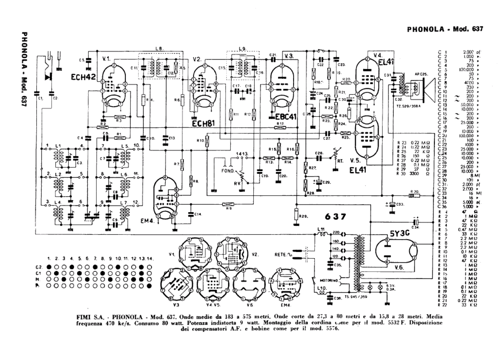 Phonola 637 schematic - ManualMachine.com
