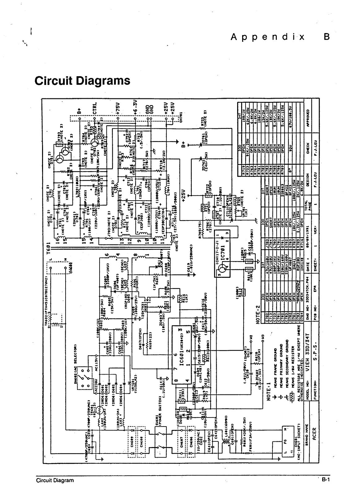 Acer 34TL, 7134TL Schematic