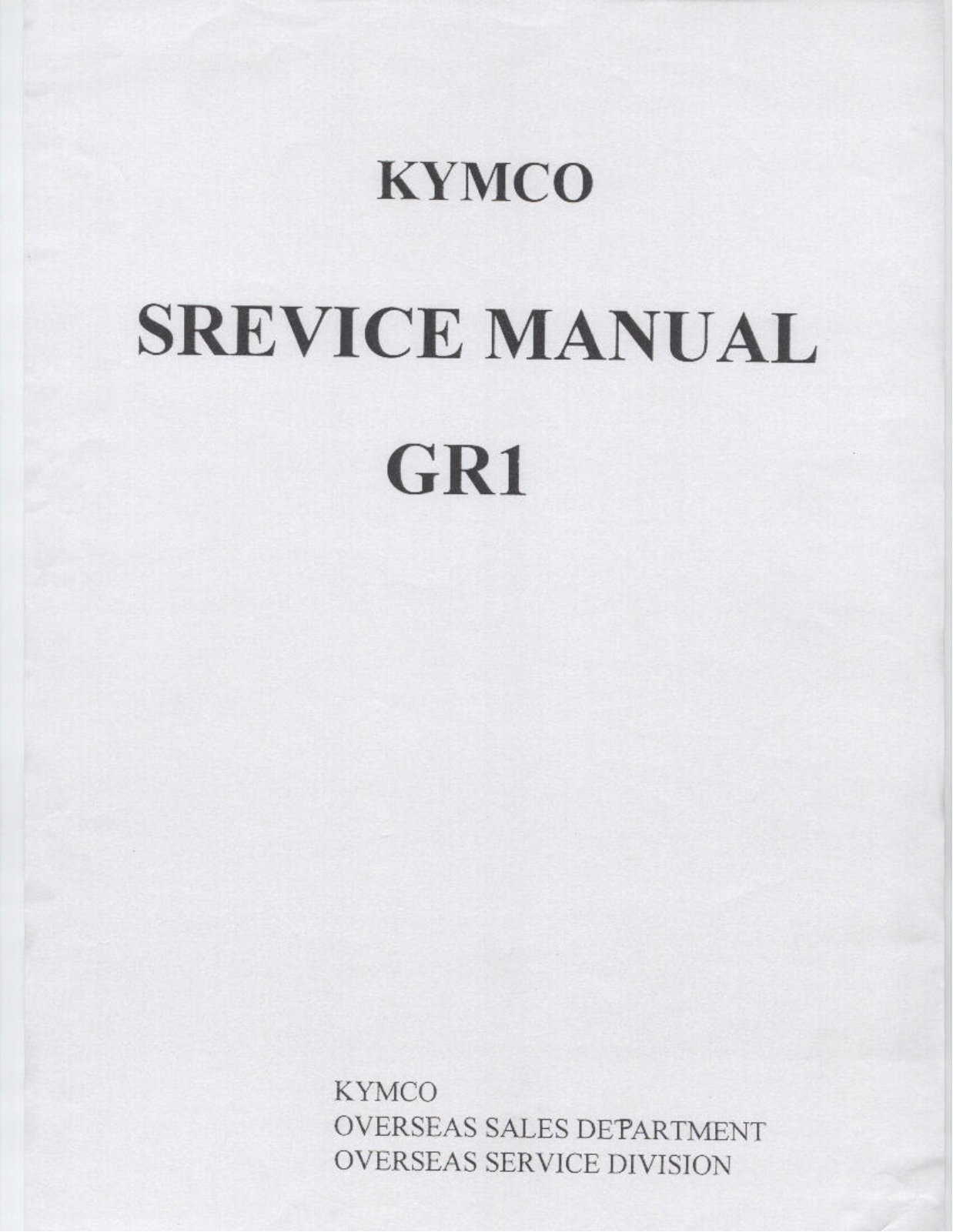 Kymco MO DJ50 Service Manual