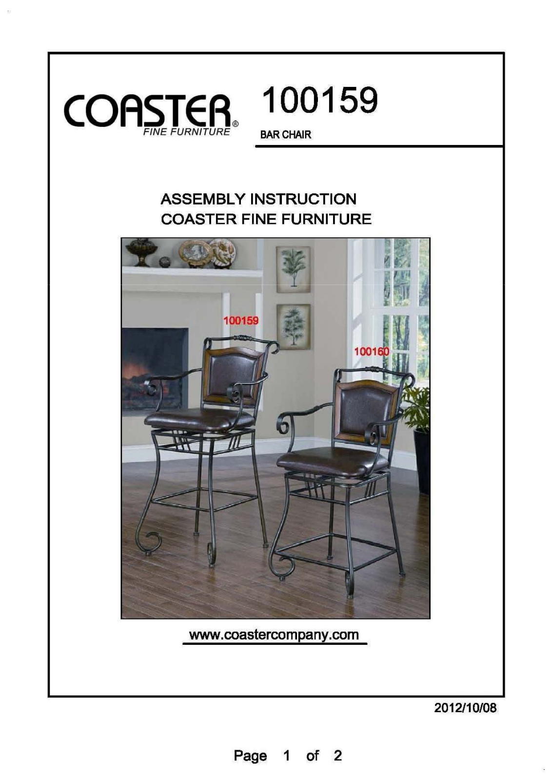 Coaster 100159 User Manual - ManualMachine.com