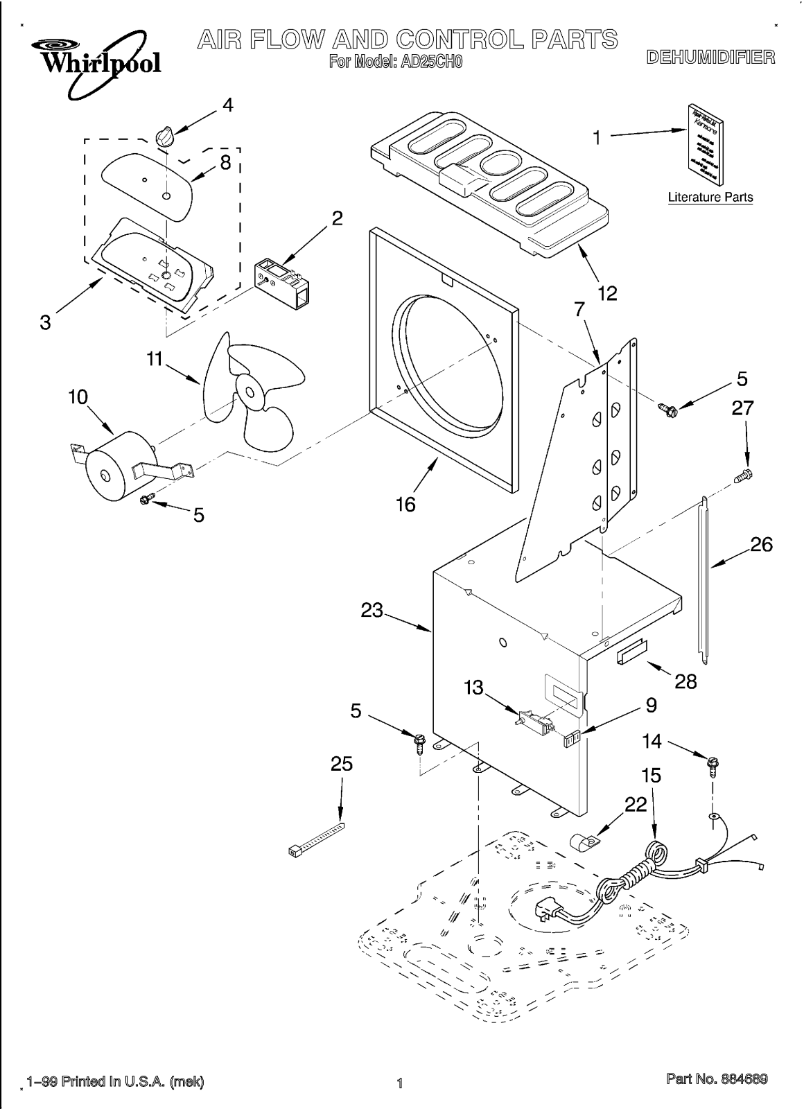 Whirlpool Ad25ch0 Installation Template - ManualMachine.com